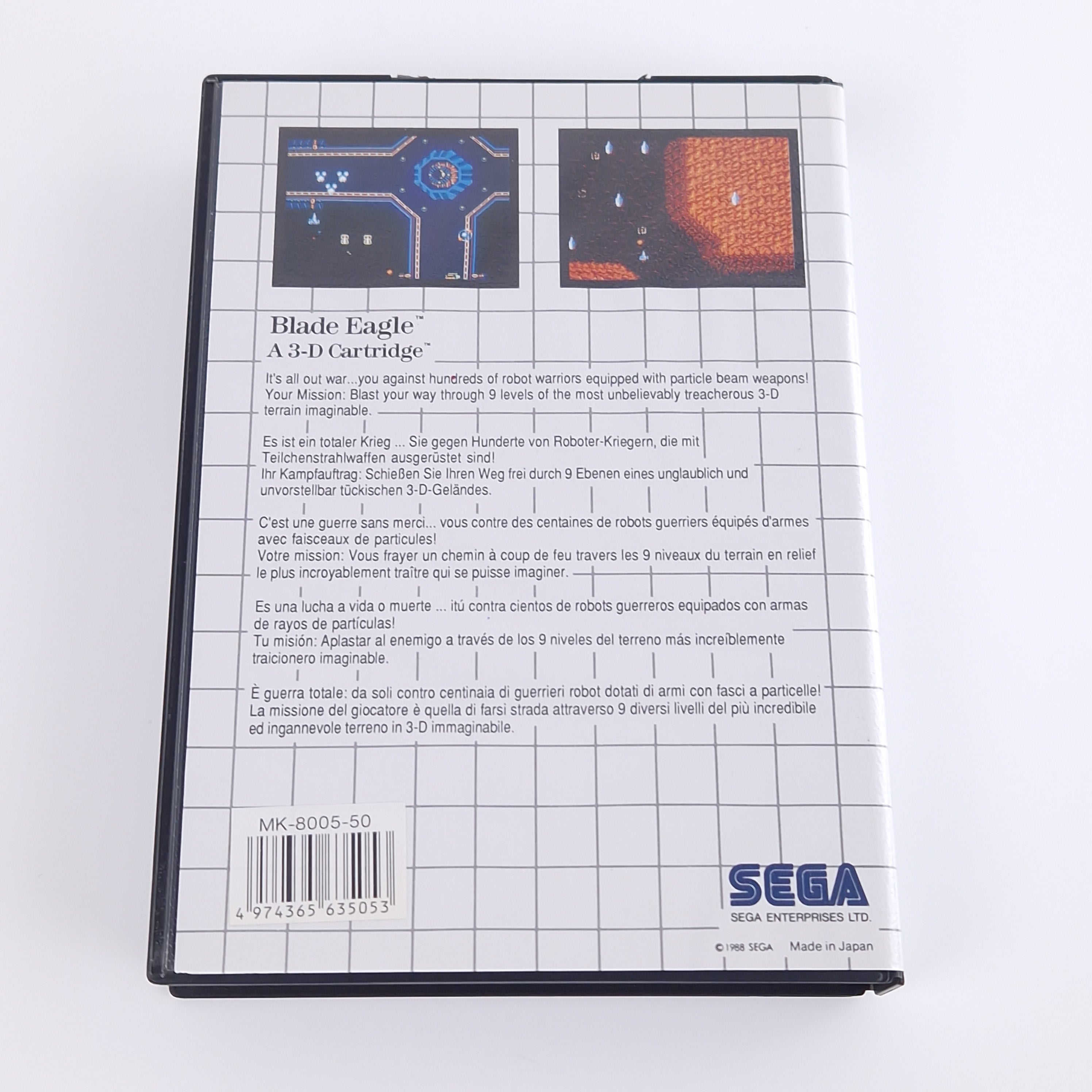 Sega Master System Spiel – Blade Eagle 3-D OVP PAL