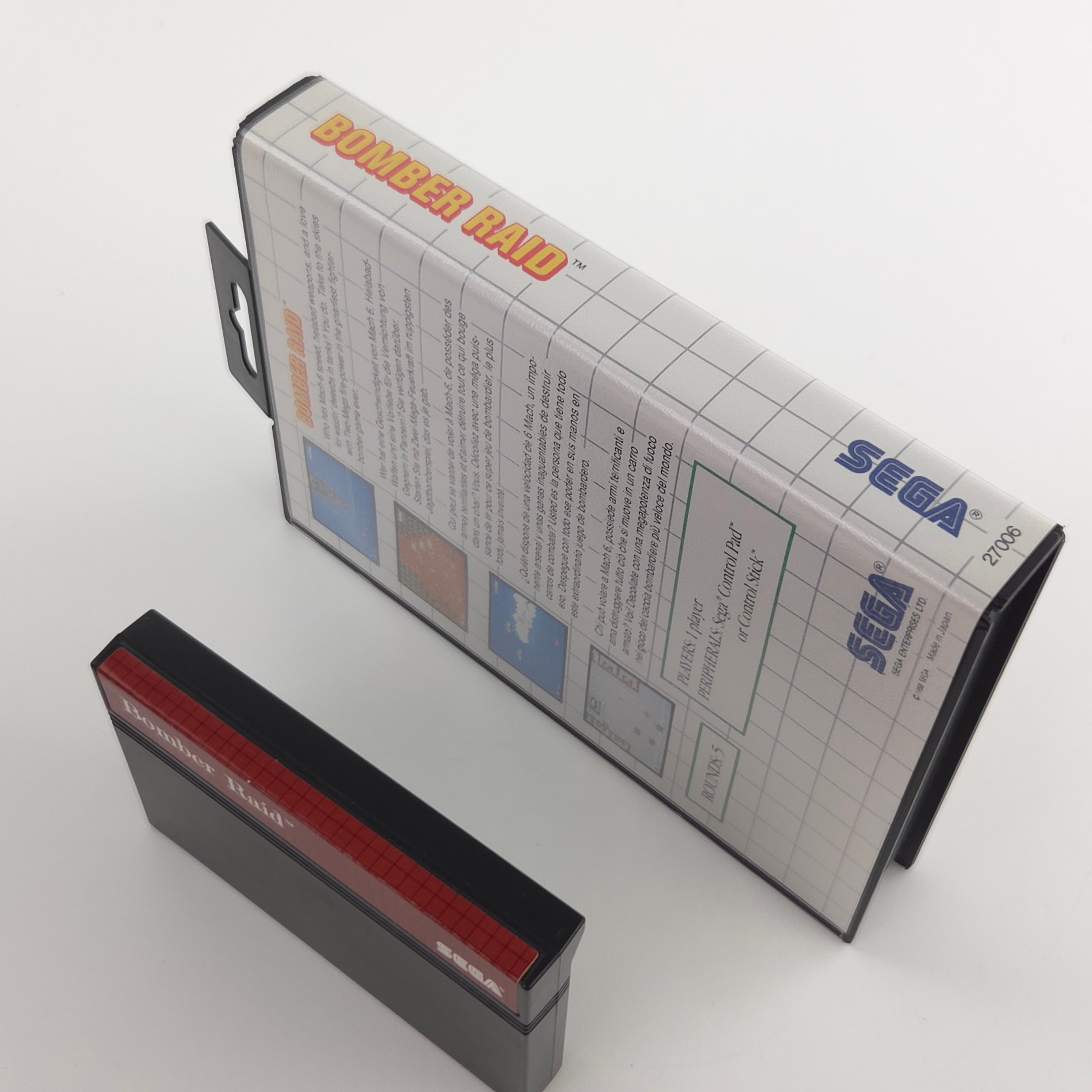 Sega Master System Spiel Bomber Raid MS Modul OVP PAL