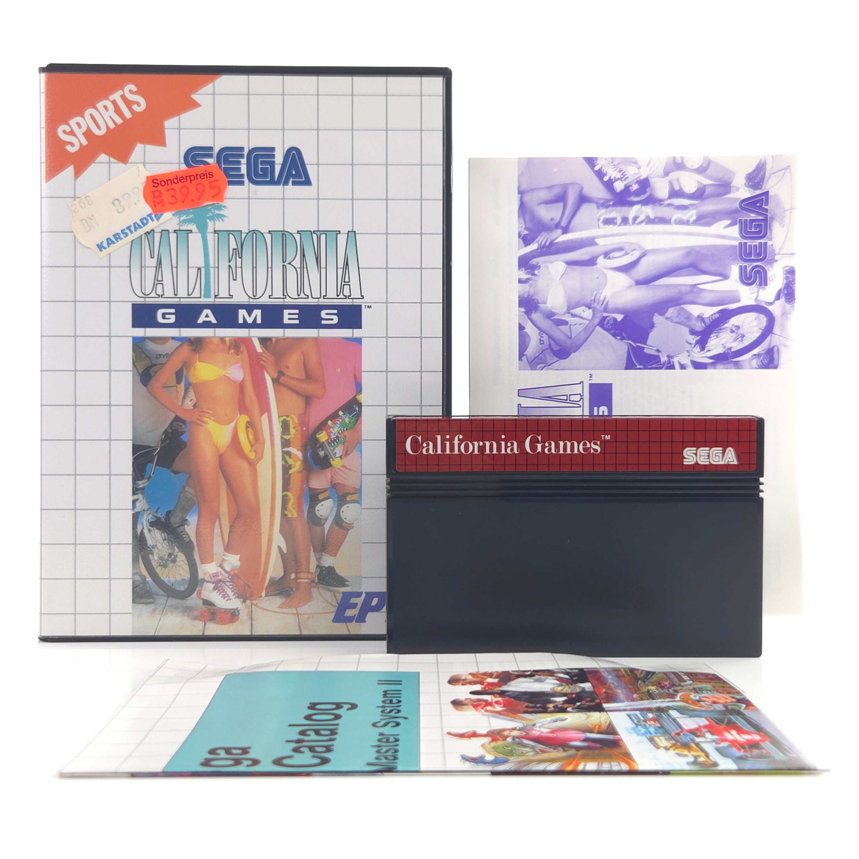 Sega Master System Spiel California Games Modul OVP PAL