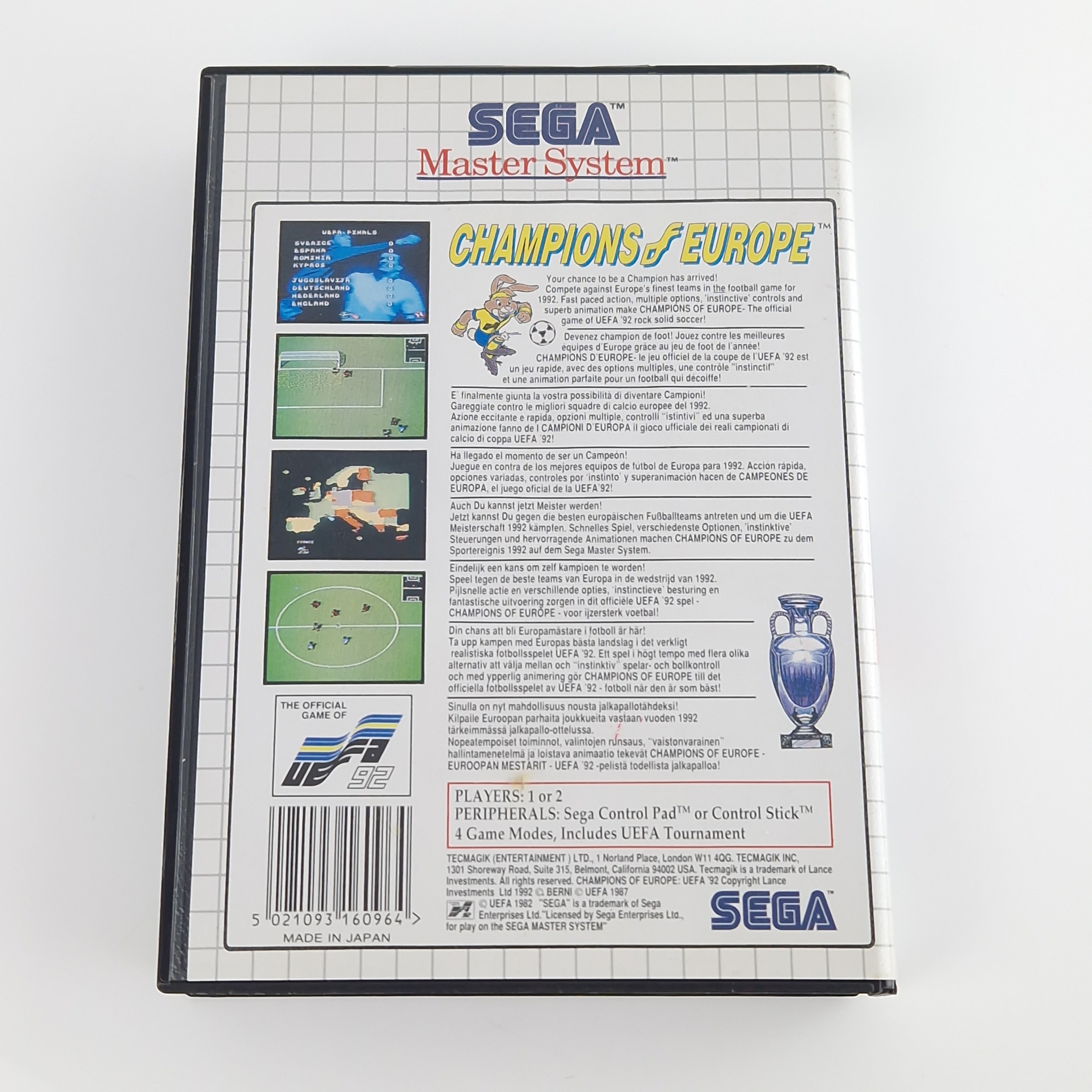 Sega Master System Spiel – Champions of Europe Modul PAL OVP