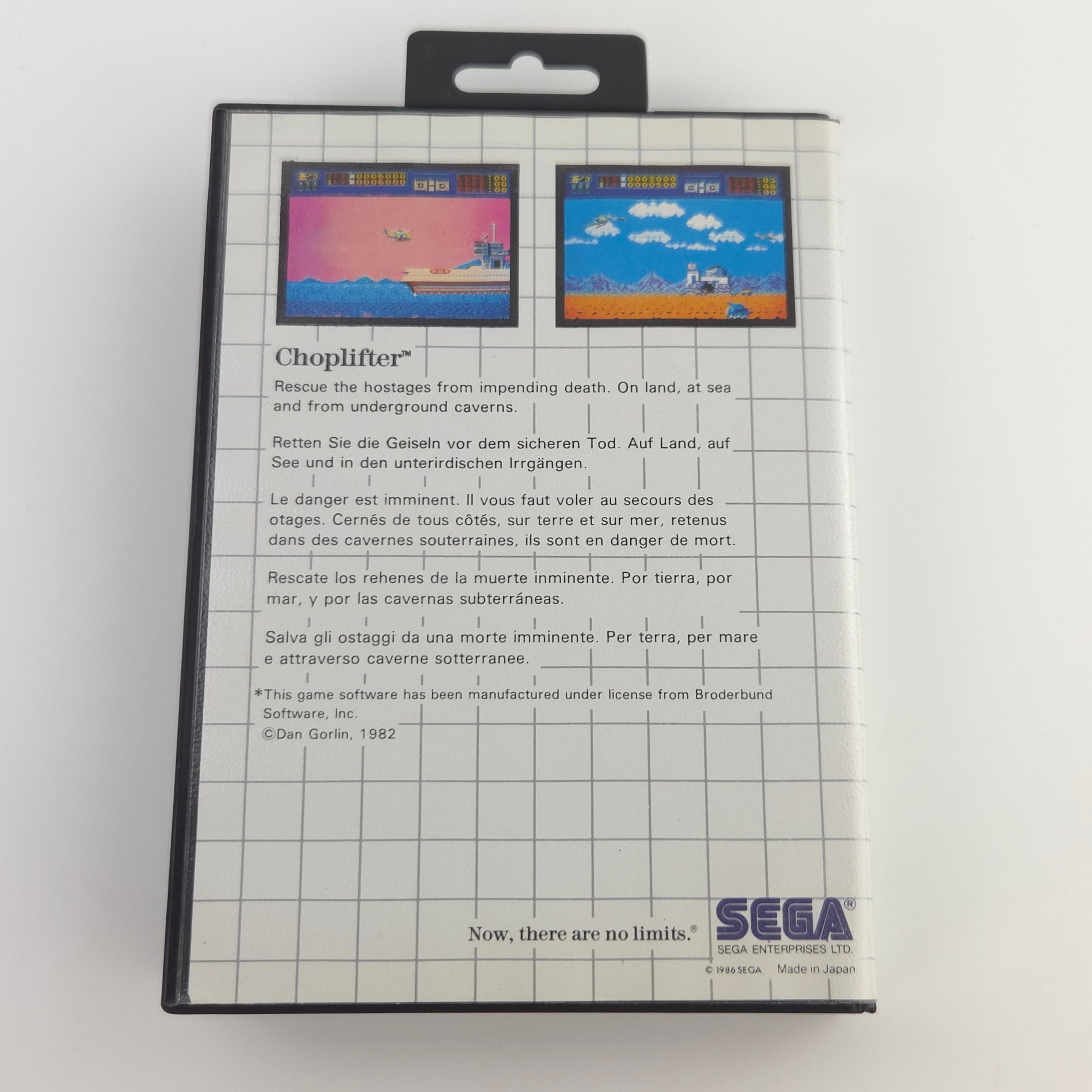 Sega Master System Spiel Choplifter MS Modul OVP PAL EUR