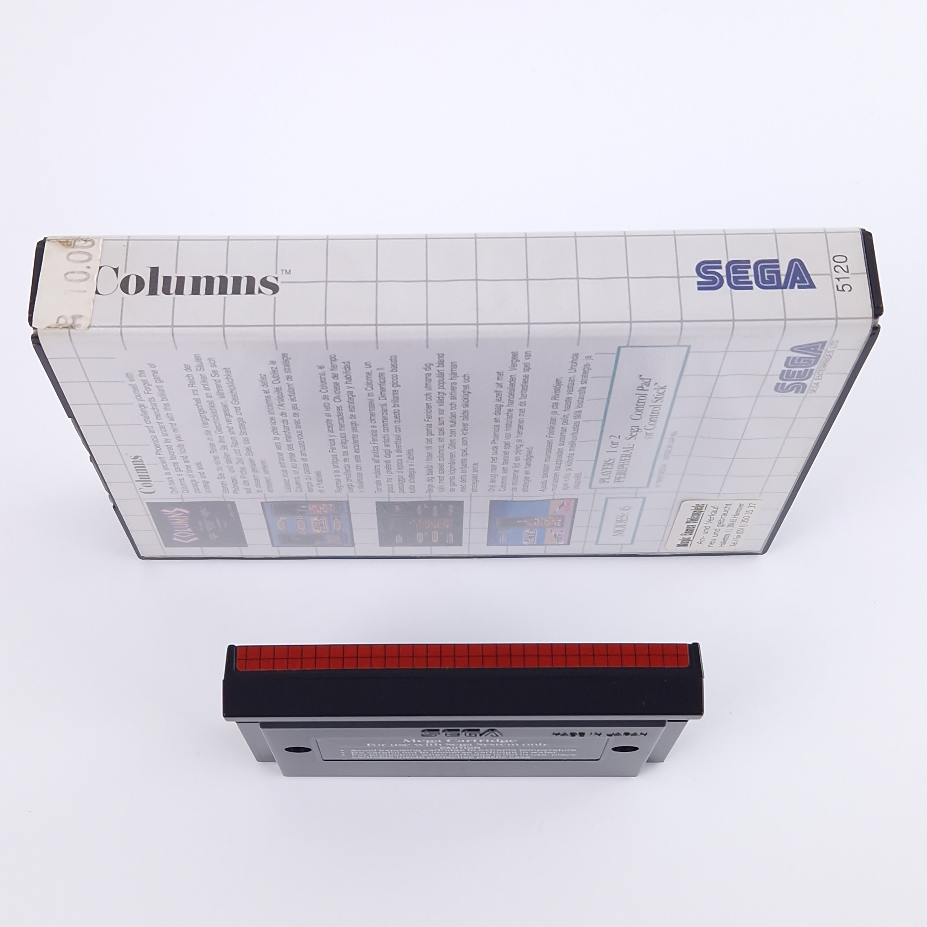 Sega Master System Spiel – Columns Modul OVP PAL Anleitung