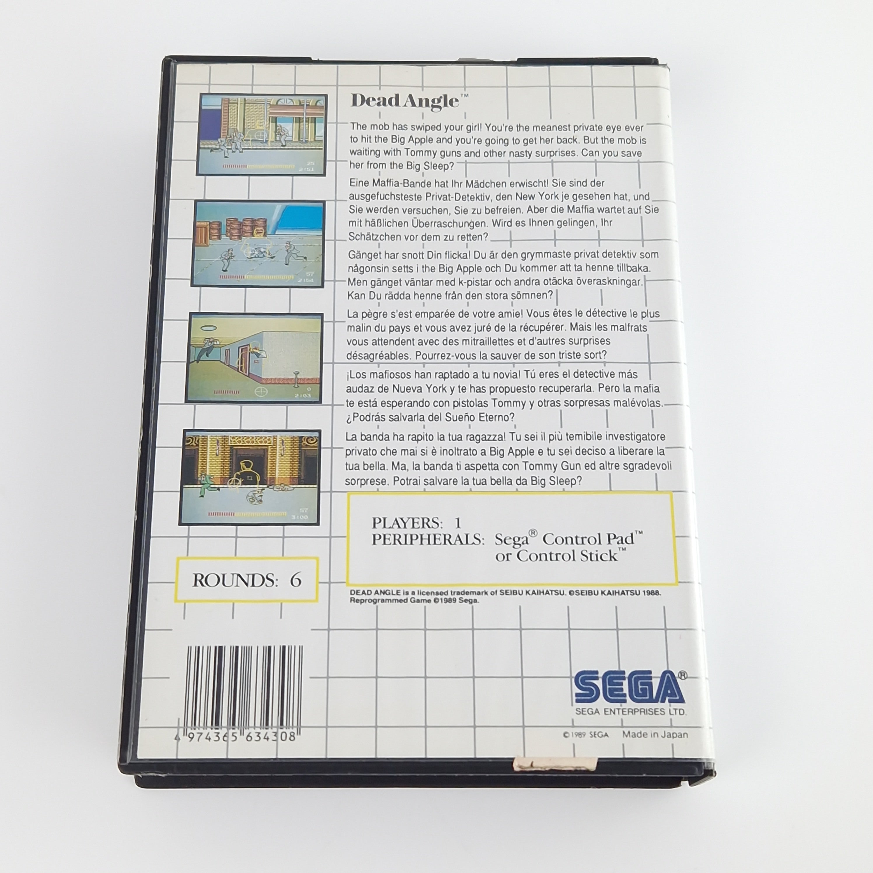 Sega Master System Spiel – Dead Angle (OVP PAL)