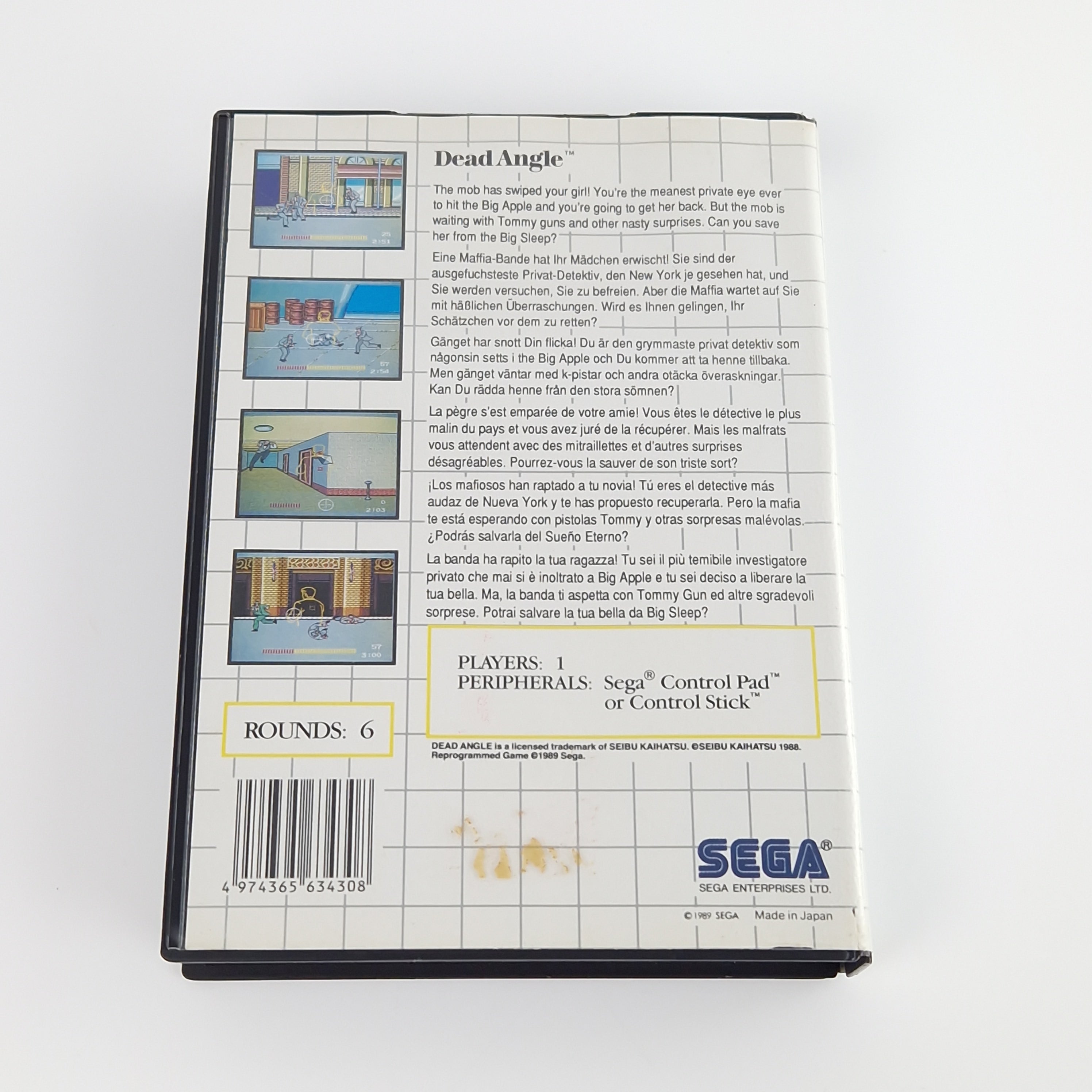 Sega Master System Spiel – Dead Angle (OVP PAL)