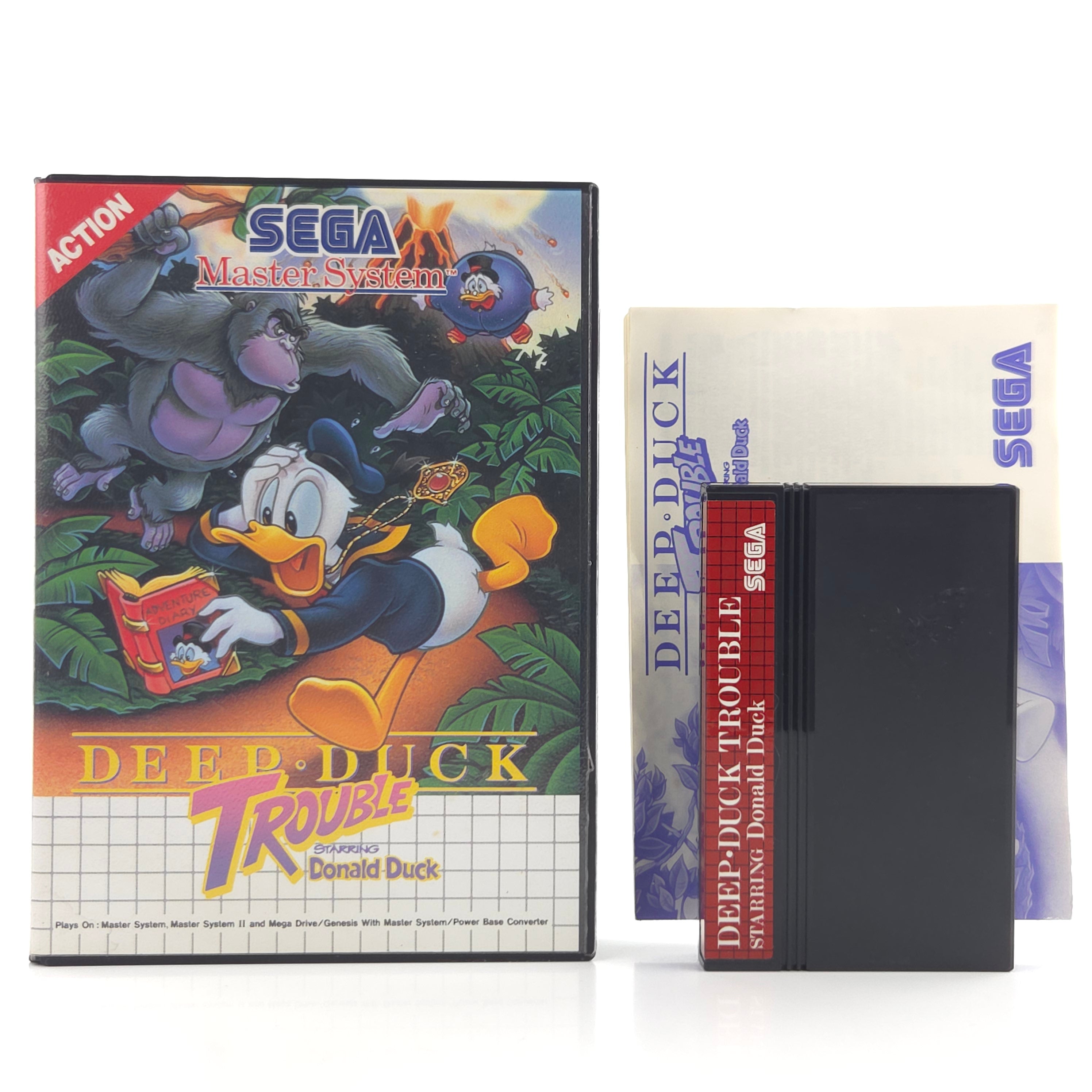 Sega Master System Spiel Deep Duck Trouble Donald Duck OVP