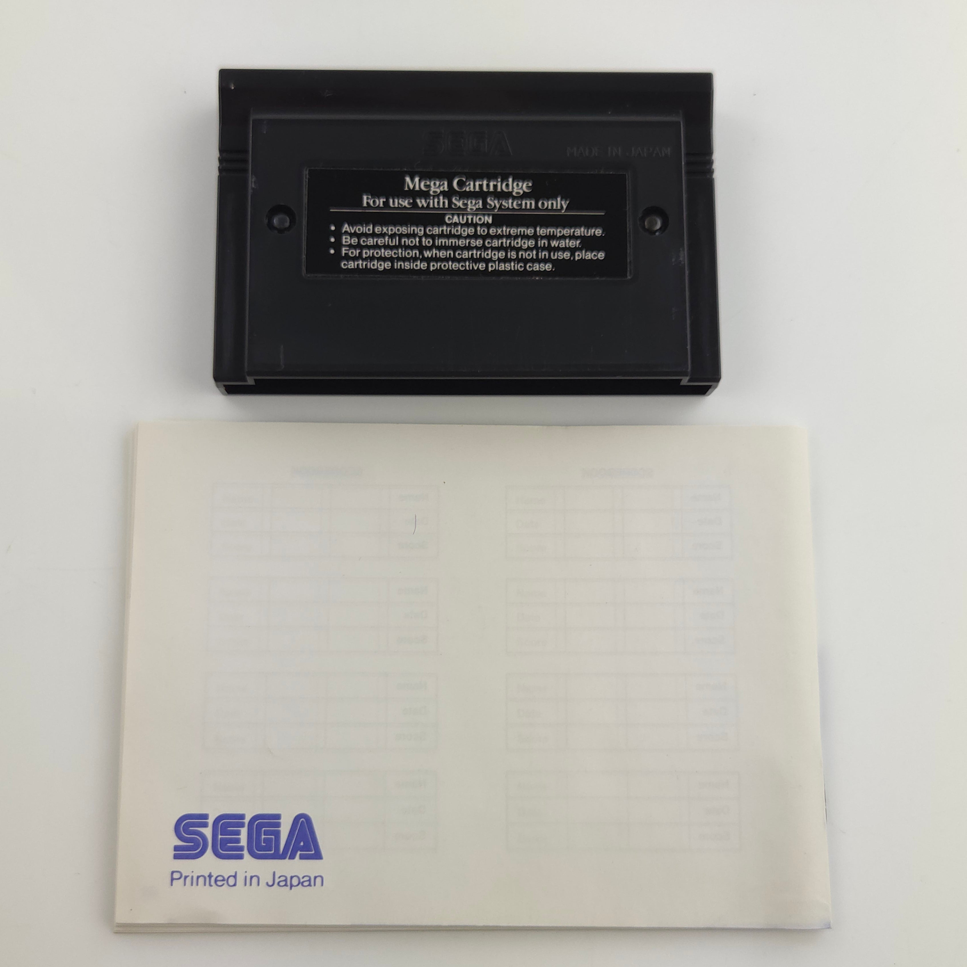 Sega Master System Spiel – Dick Tracy Modul Anleitung PAL
