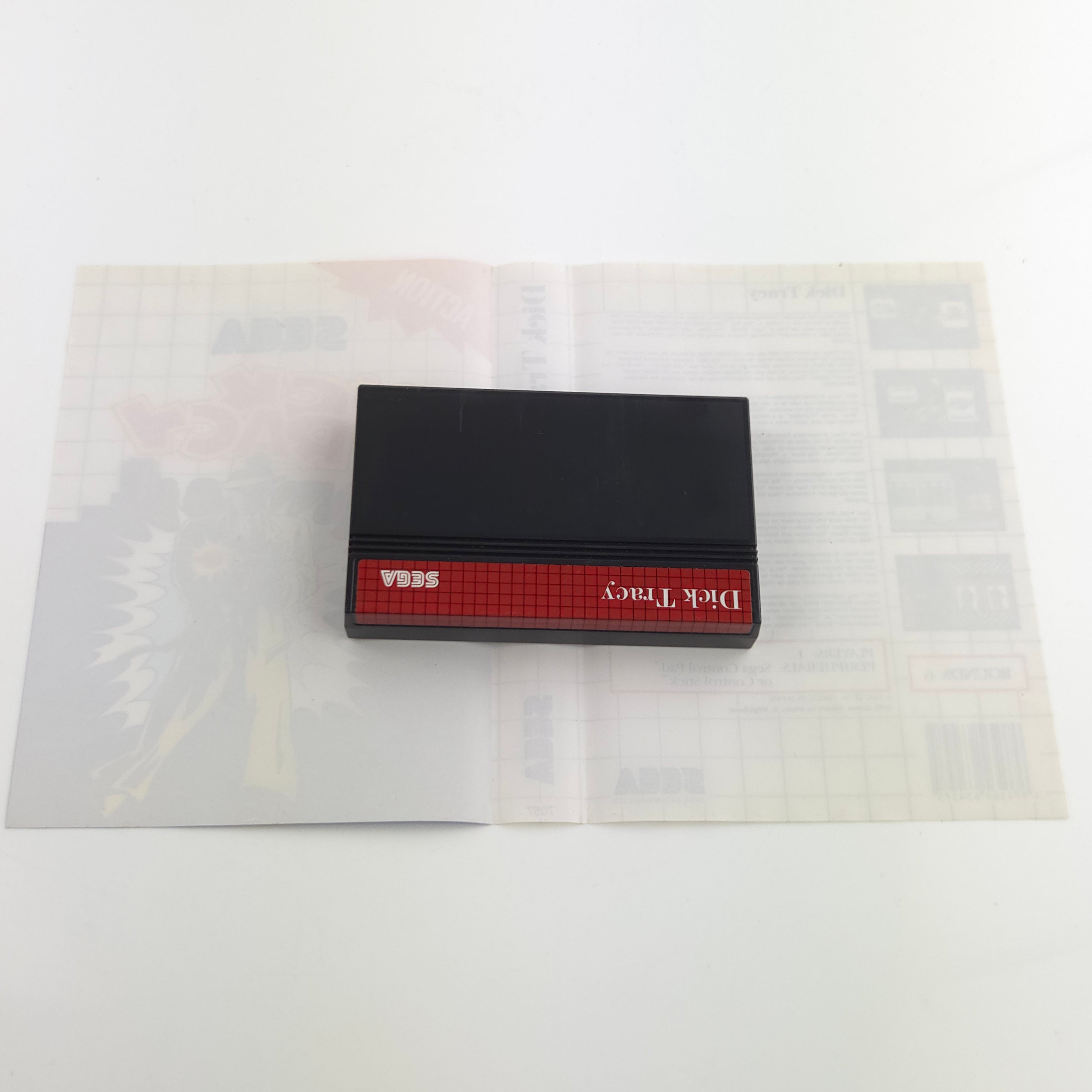 Sega Master System Spiel – Dick Tracy Modul Anleitung PAL