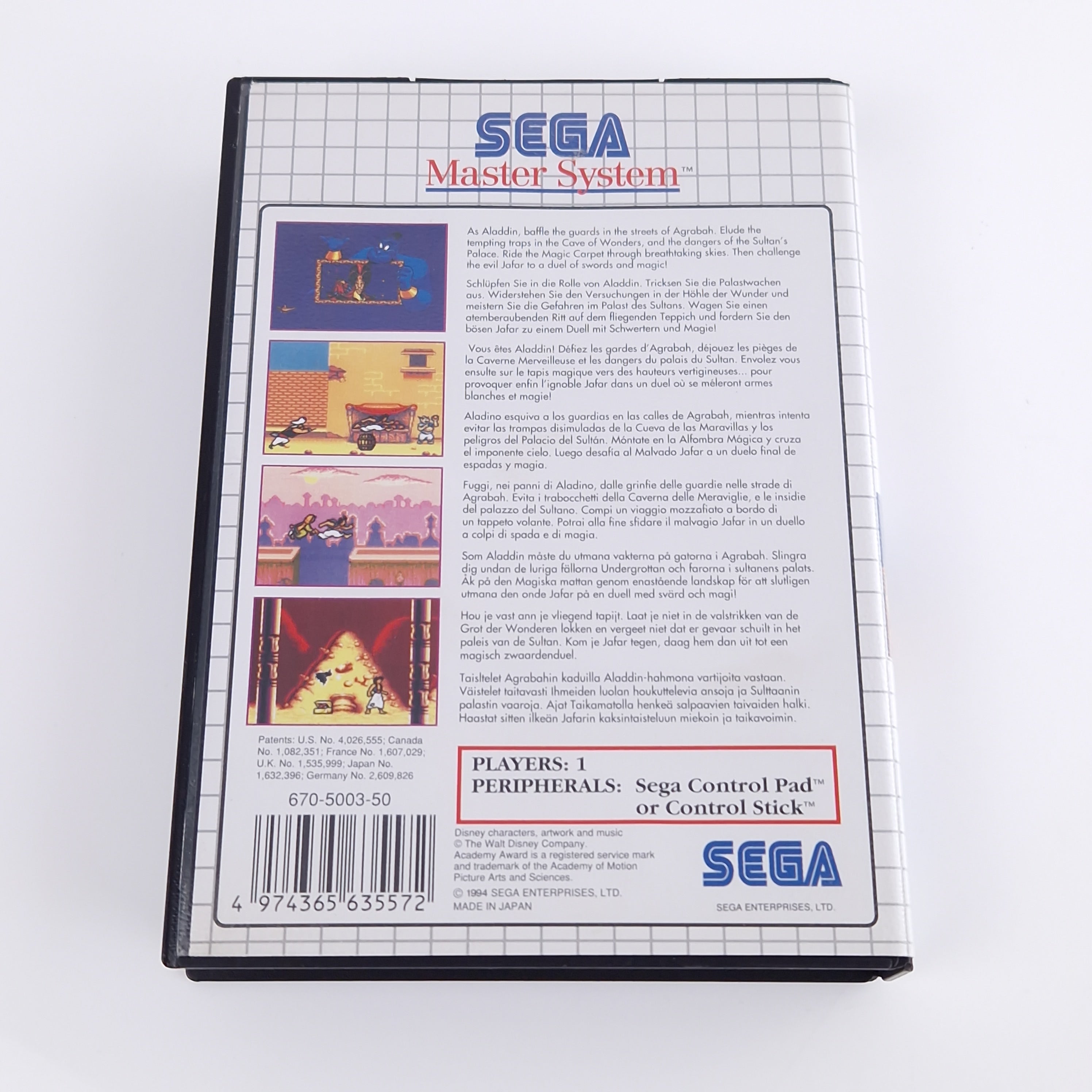 Sega Master System Spiel – Disneys Aladdin (OVP PAL)