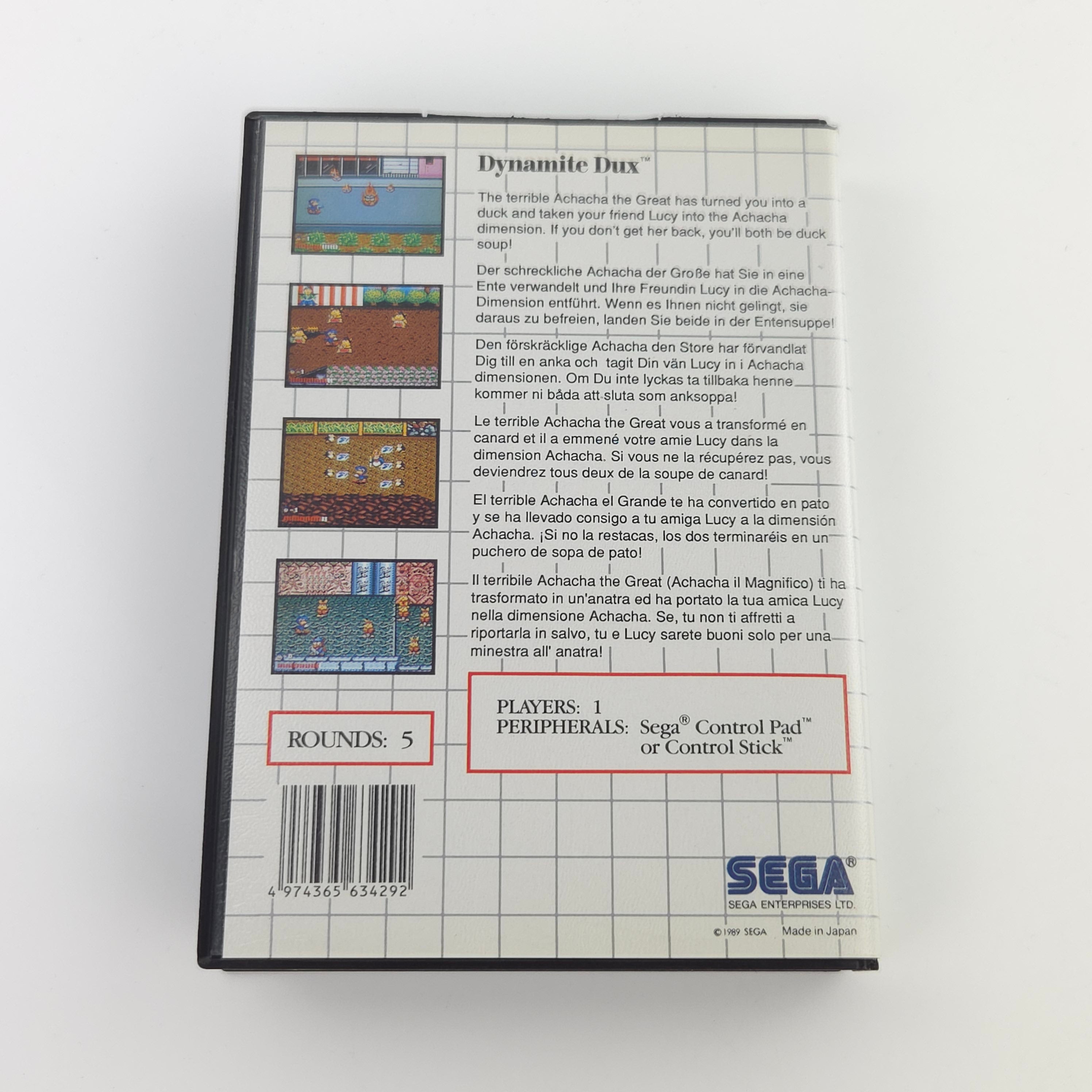 Sega Master System Spiel Dynamite Dux MS Modul OVP PAL