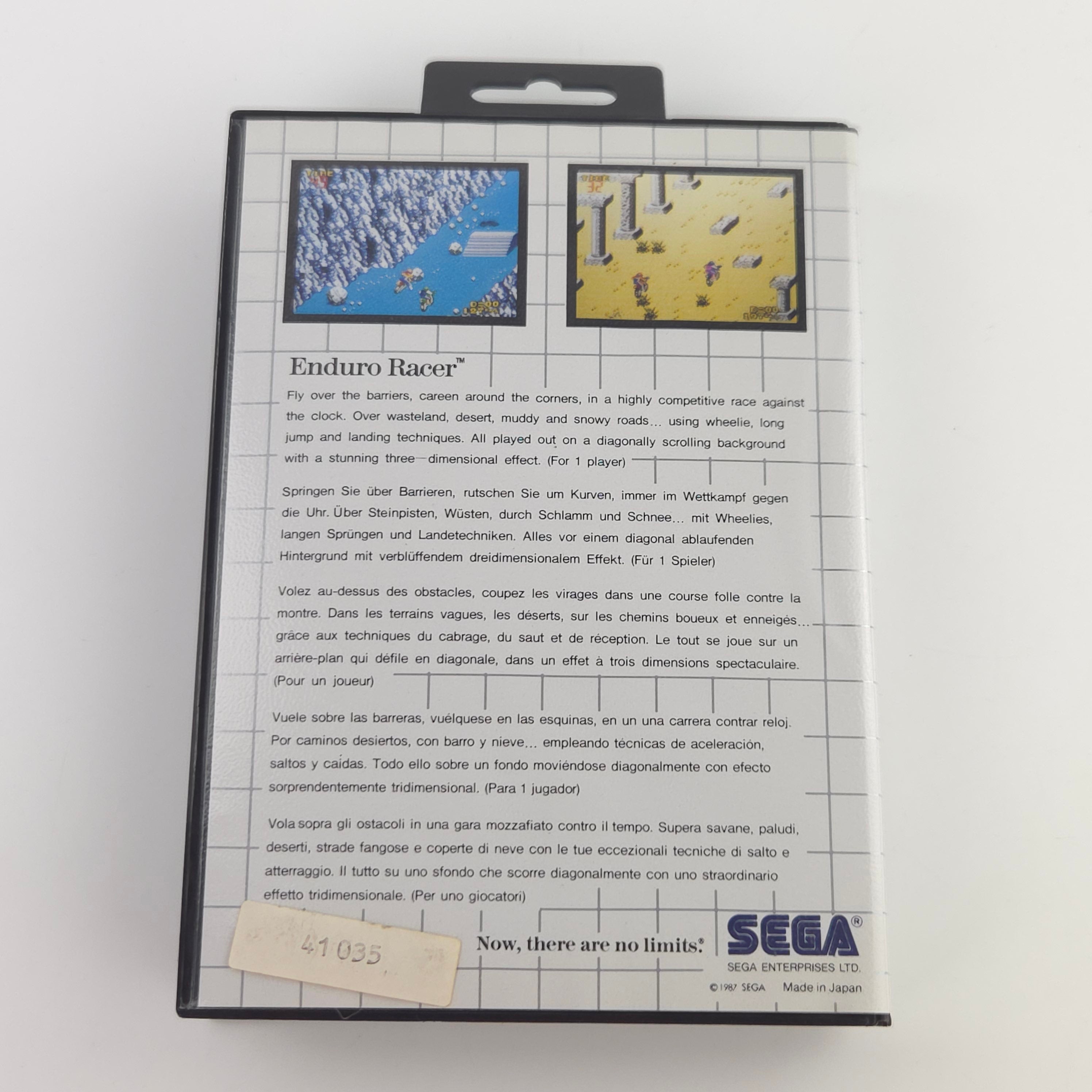 Master System Spiel Enduro Racer MS Modul OVP PAL EUR