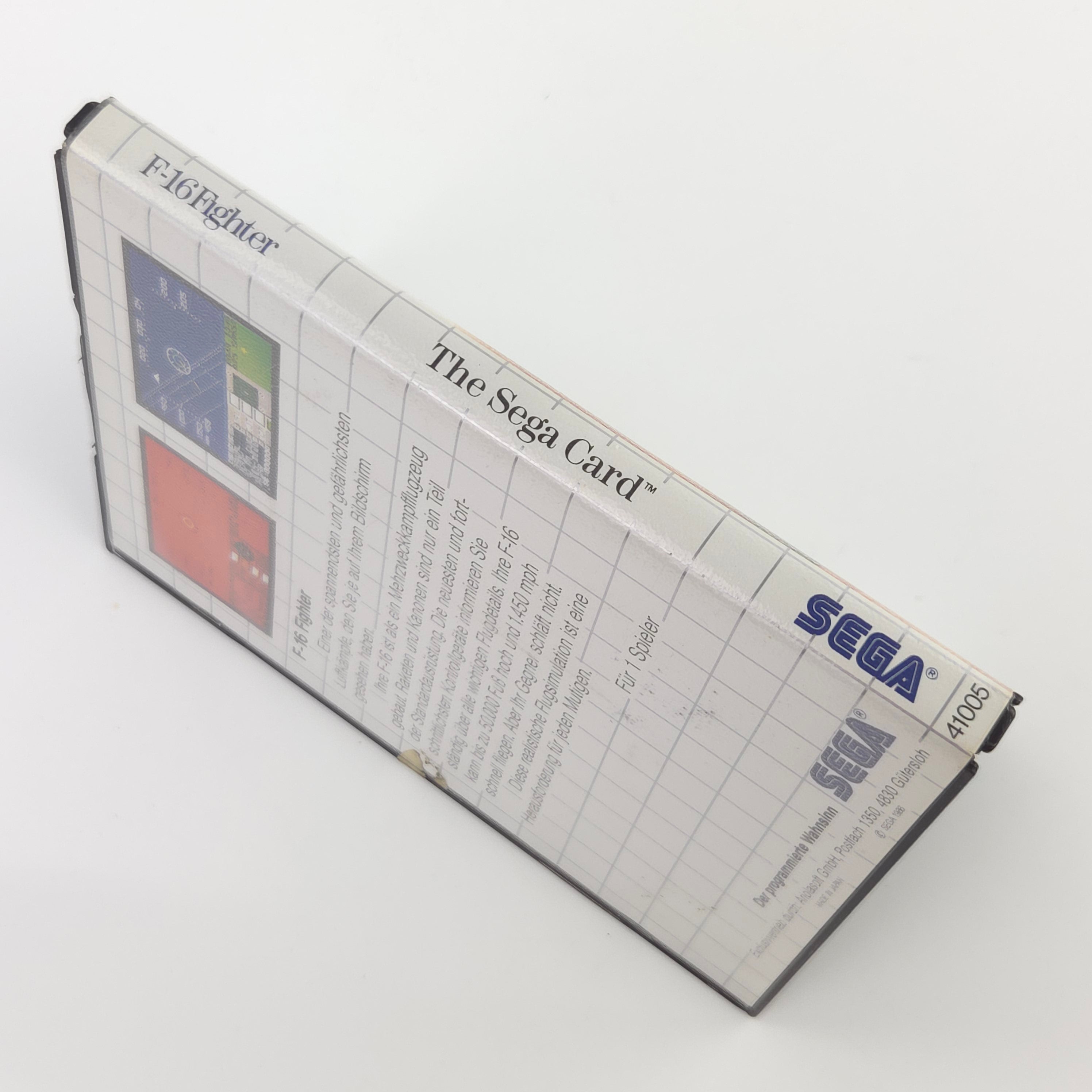 Master System Spiel F-16 Fighter The Sega Card MS OVP PAL