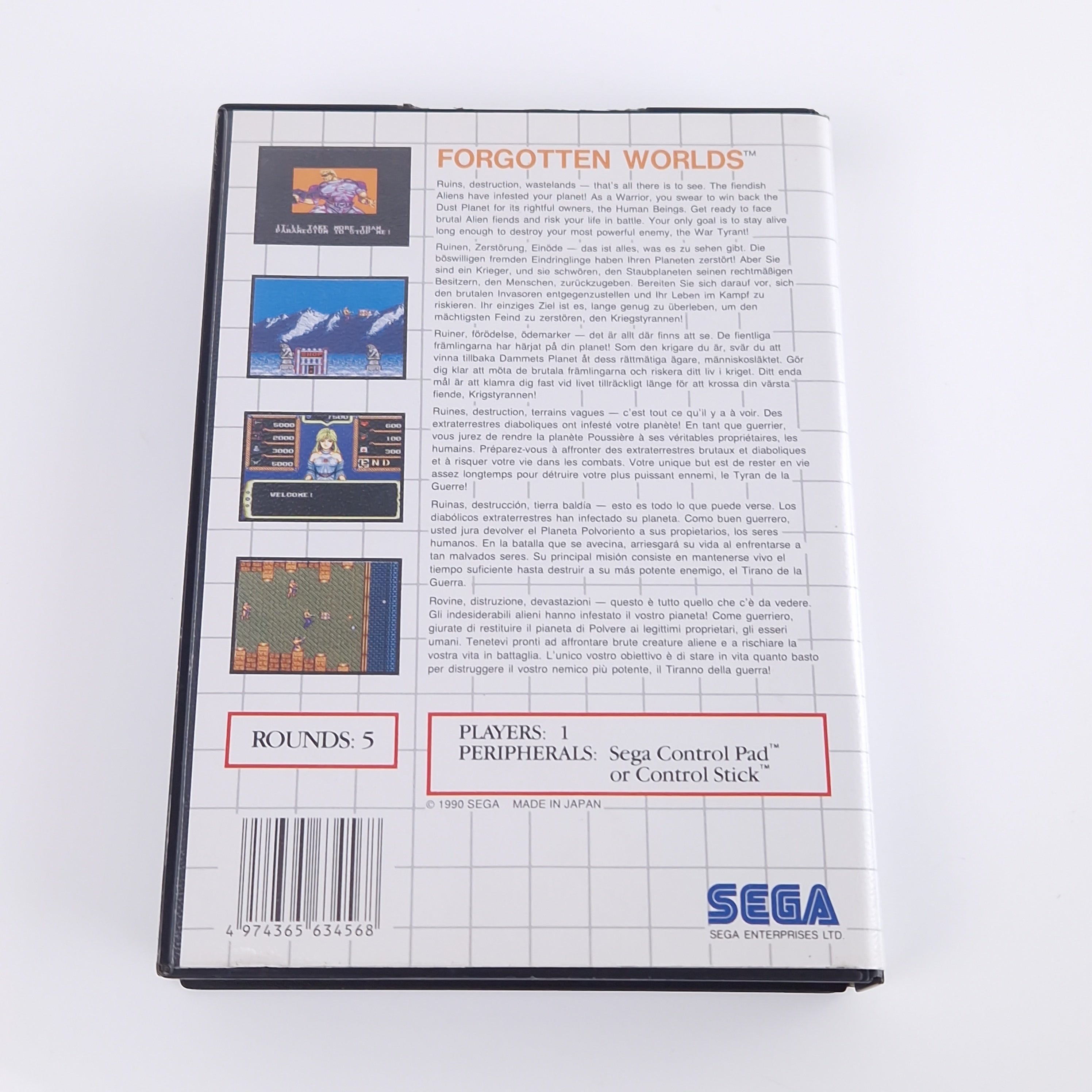 Sega Master System Spiel – Forgotten Worlds OVP PAL