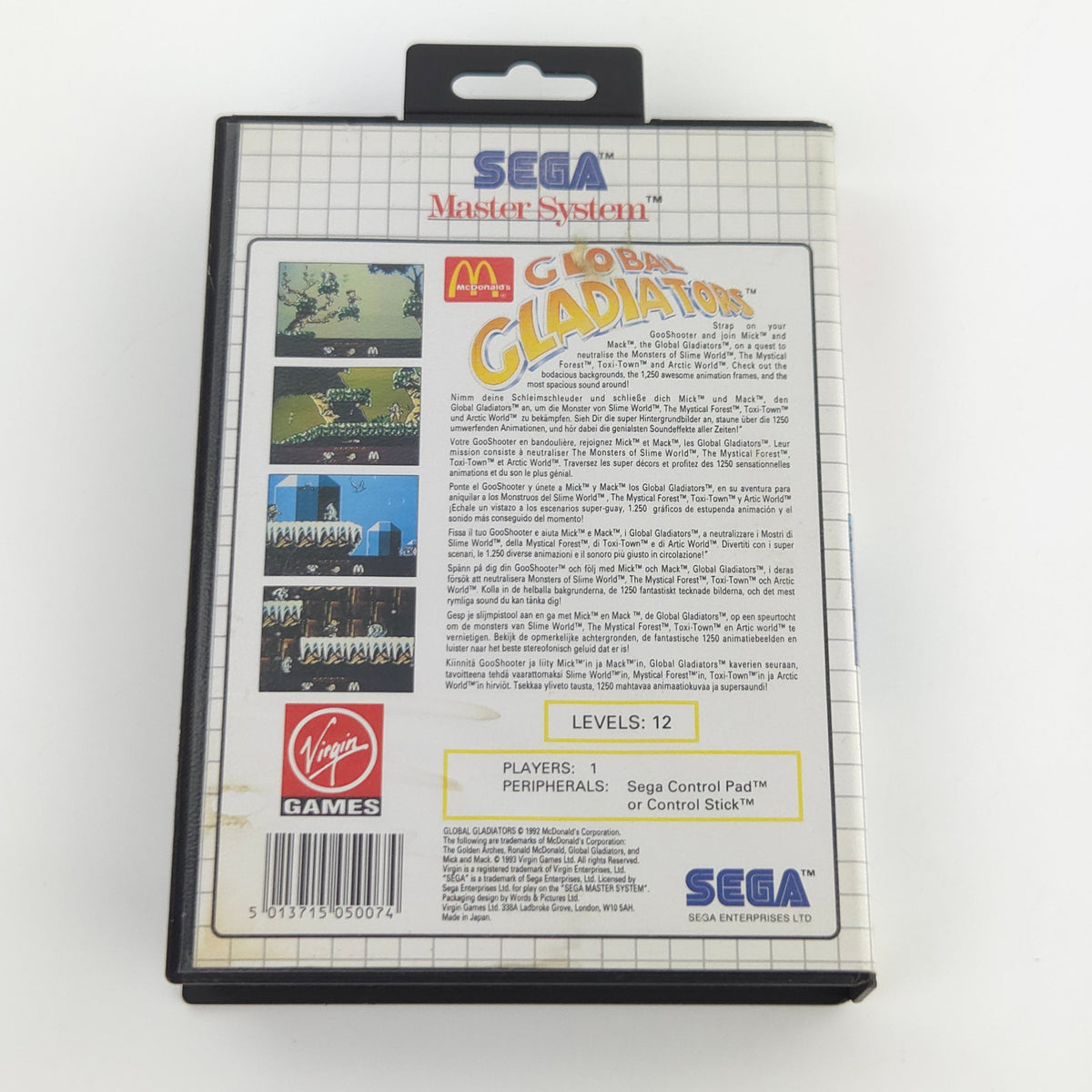 Sega Master System Spiel Global Gladiators OVP PAL