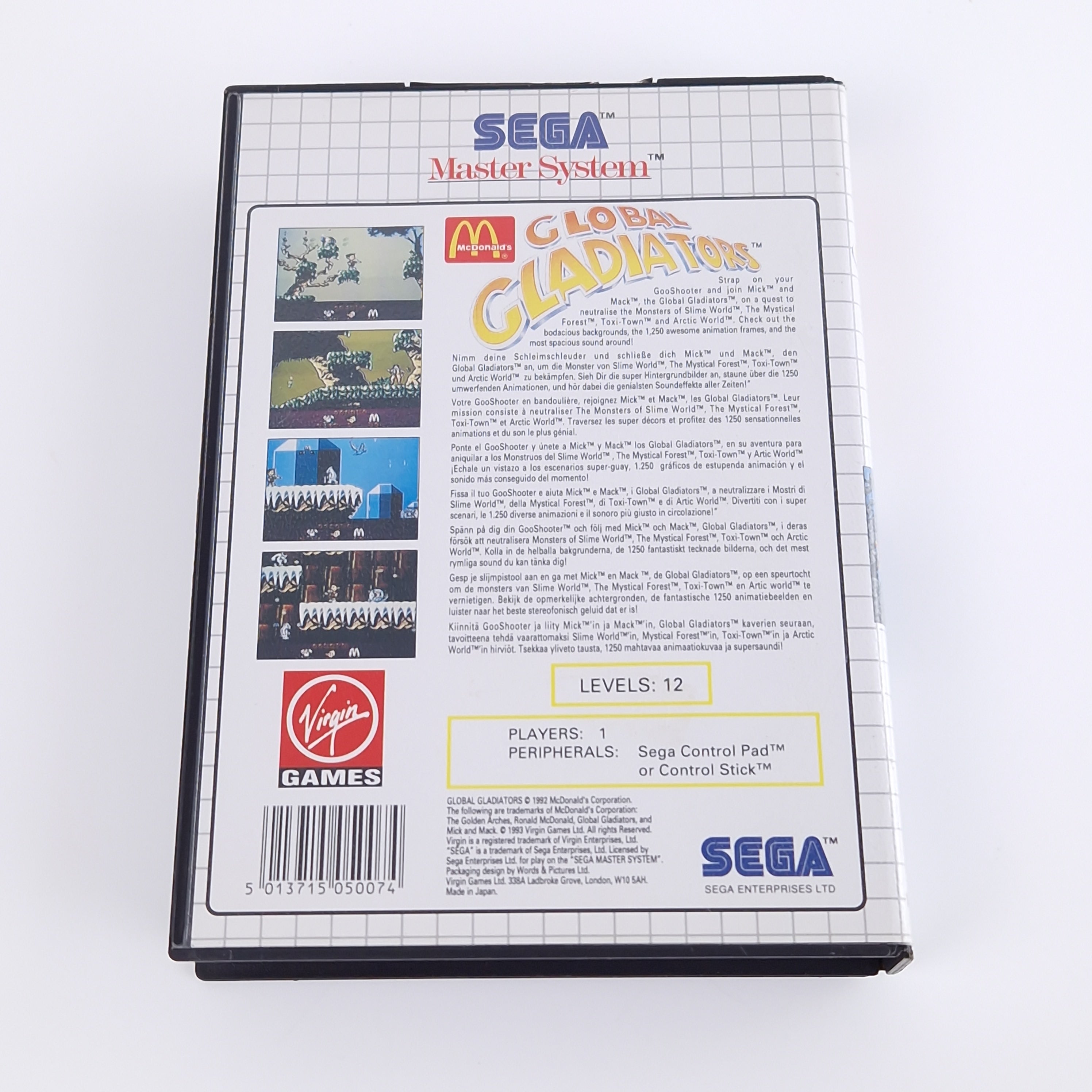 Sega Master System Spiel – Global Gladiators (PAL OVP)