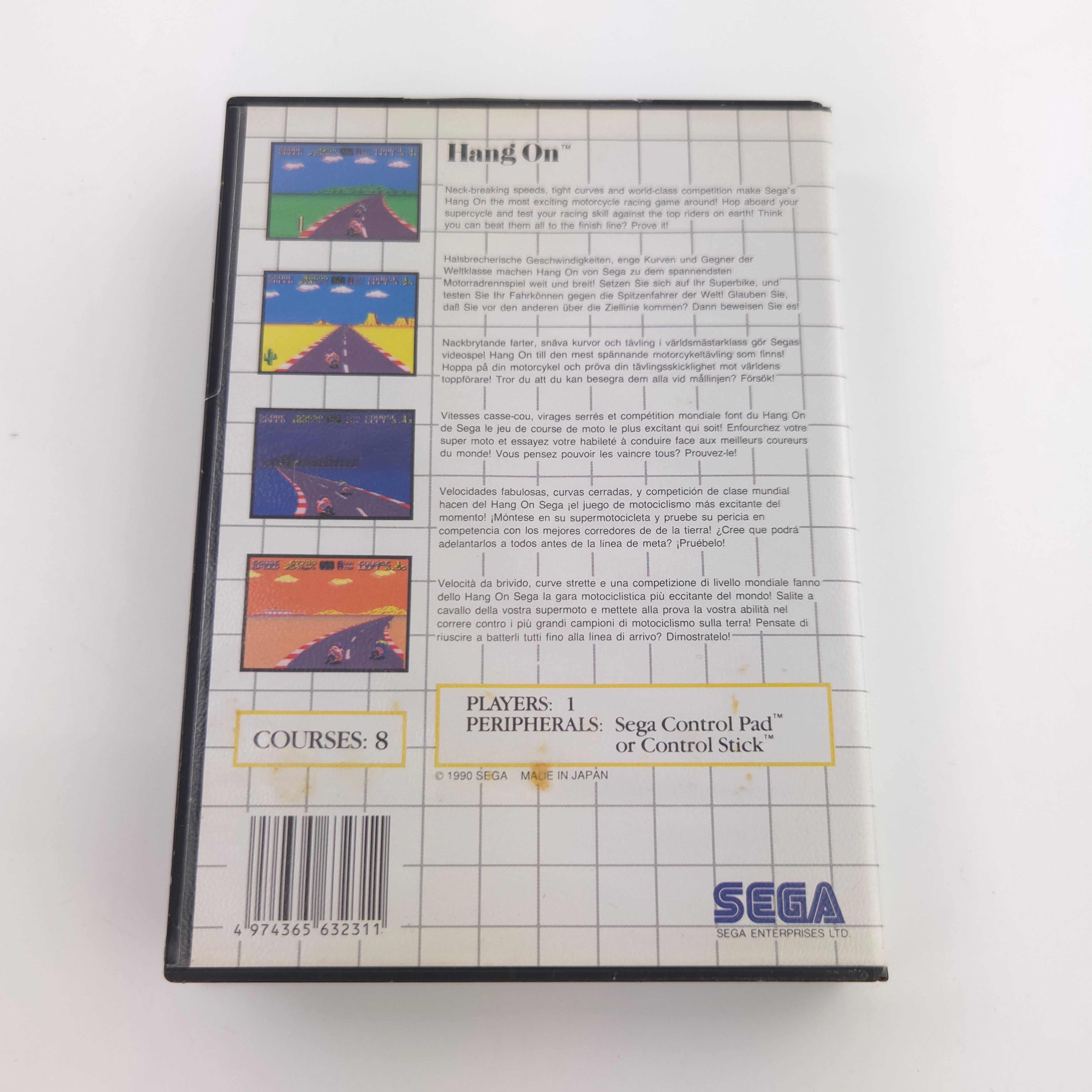 Sega Master System Spiel – Hang On (OVP PAL Modul)
