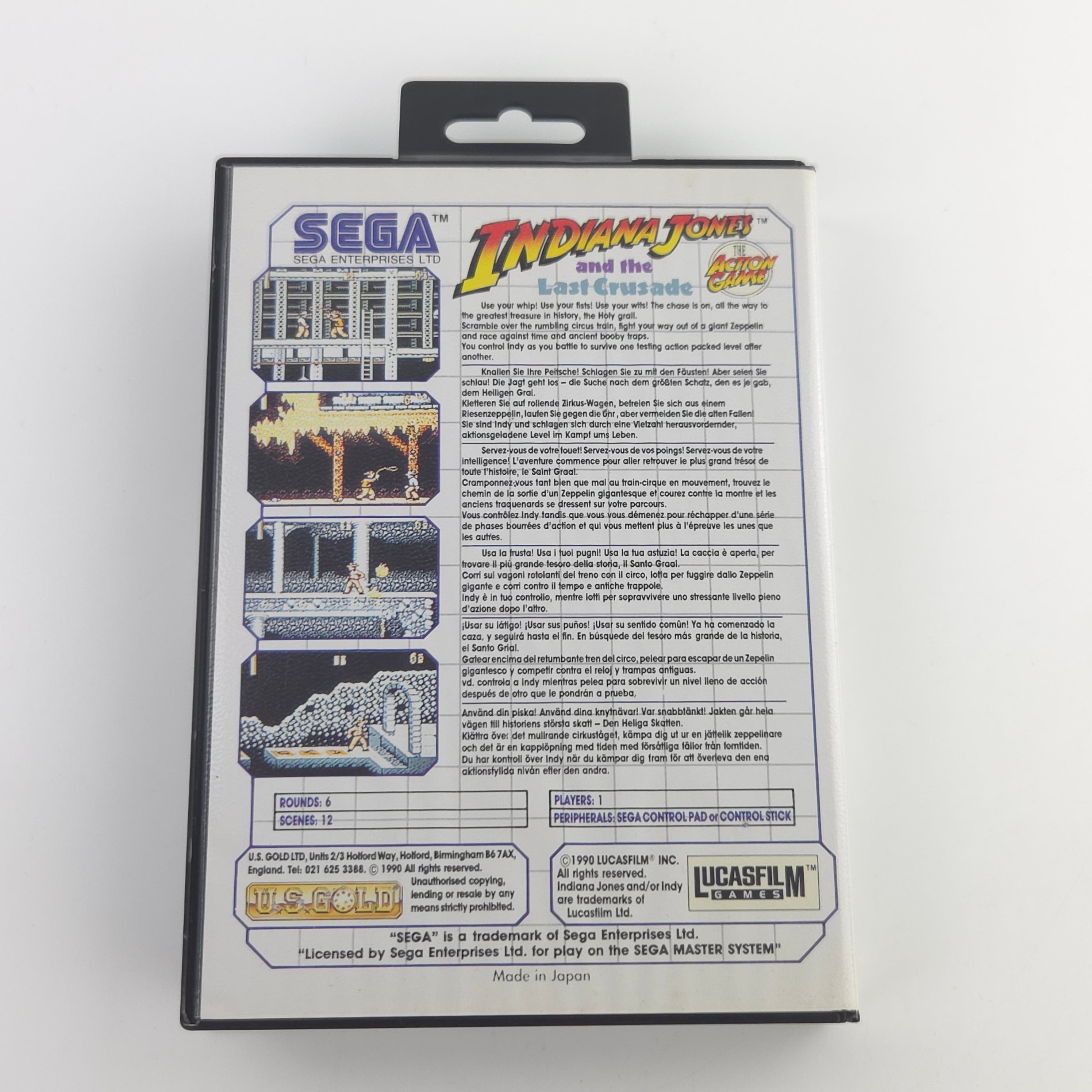 Sega Master System Spiel: INDY Indiana Jones and the Last Crusade (PAL EUR) OVP