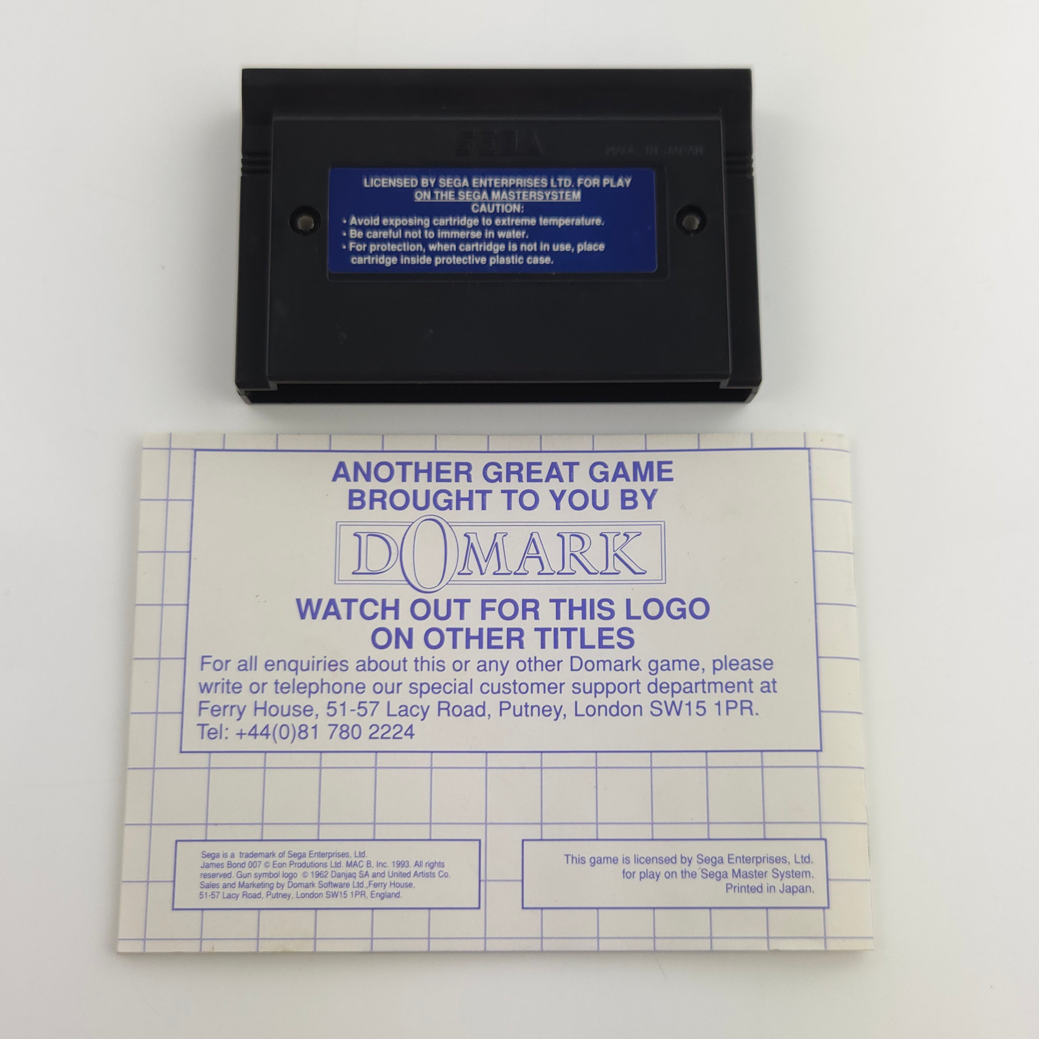 Sega Master System Spiel – James Pond 007 The Duel OVP PAL