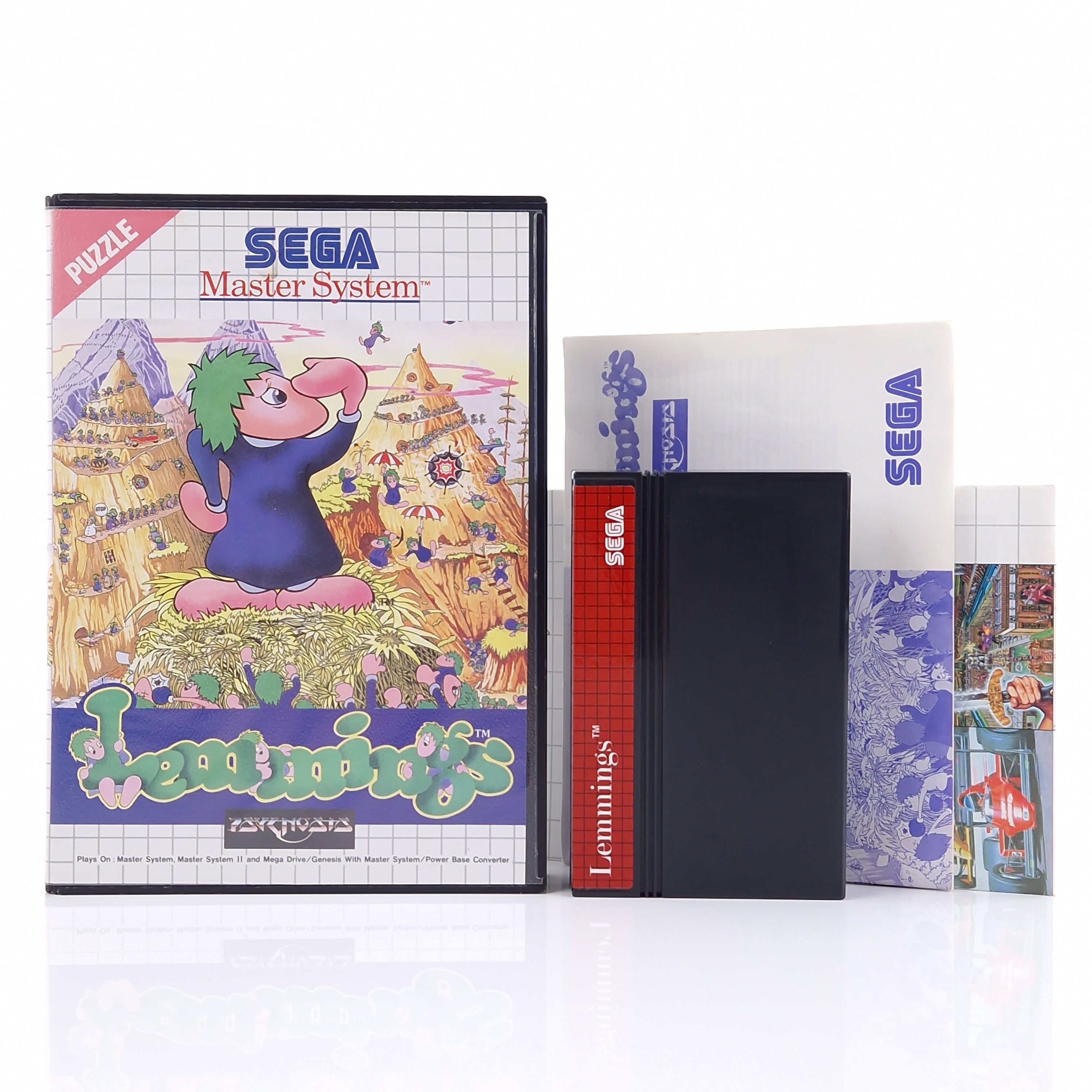 Sega Master System Spiel – Lemmings Modul OVP PAL