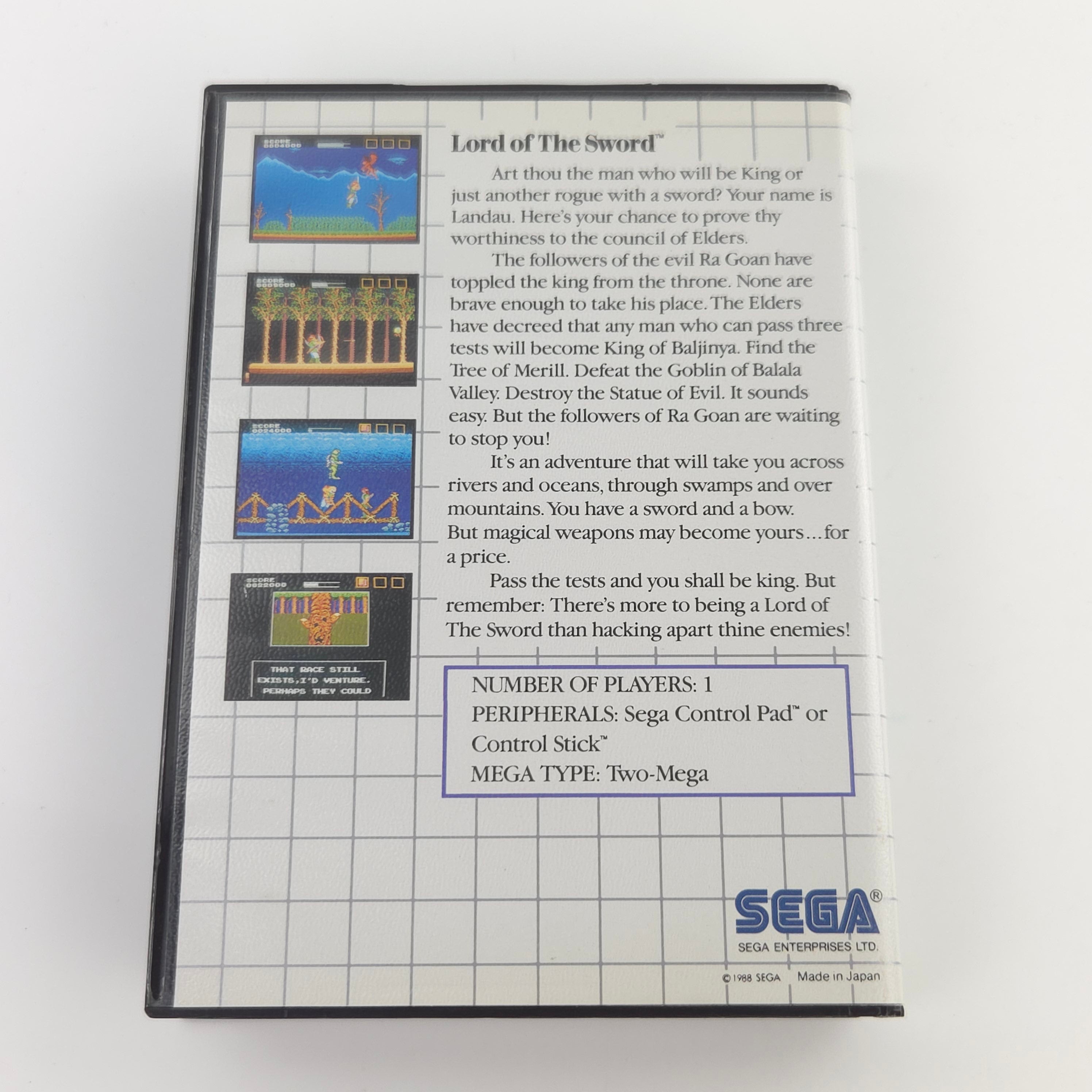 Sega Master System Spiel Lord of the Sword MS OVP PAL EUR
