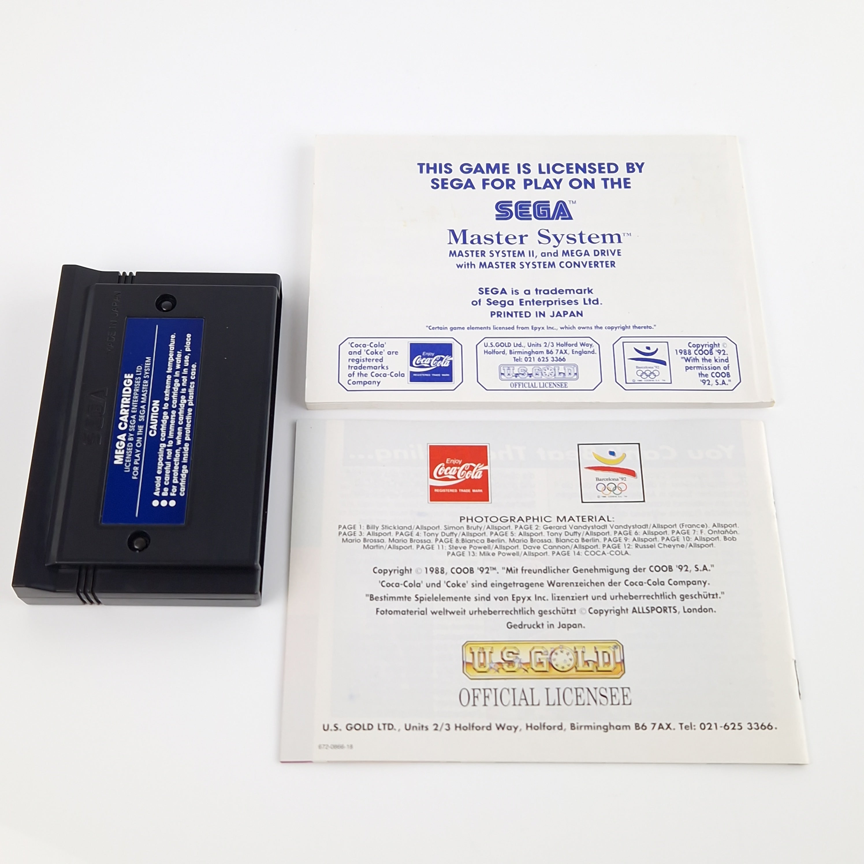 Sega Master System Spiel – Olympic Gold Barcelona 92 OVP PAL