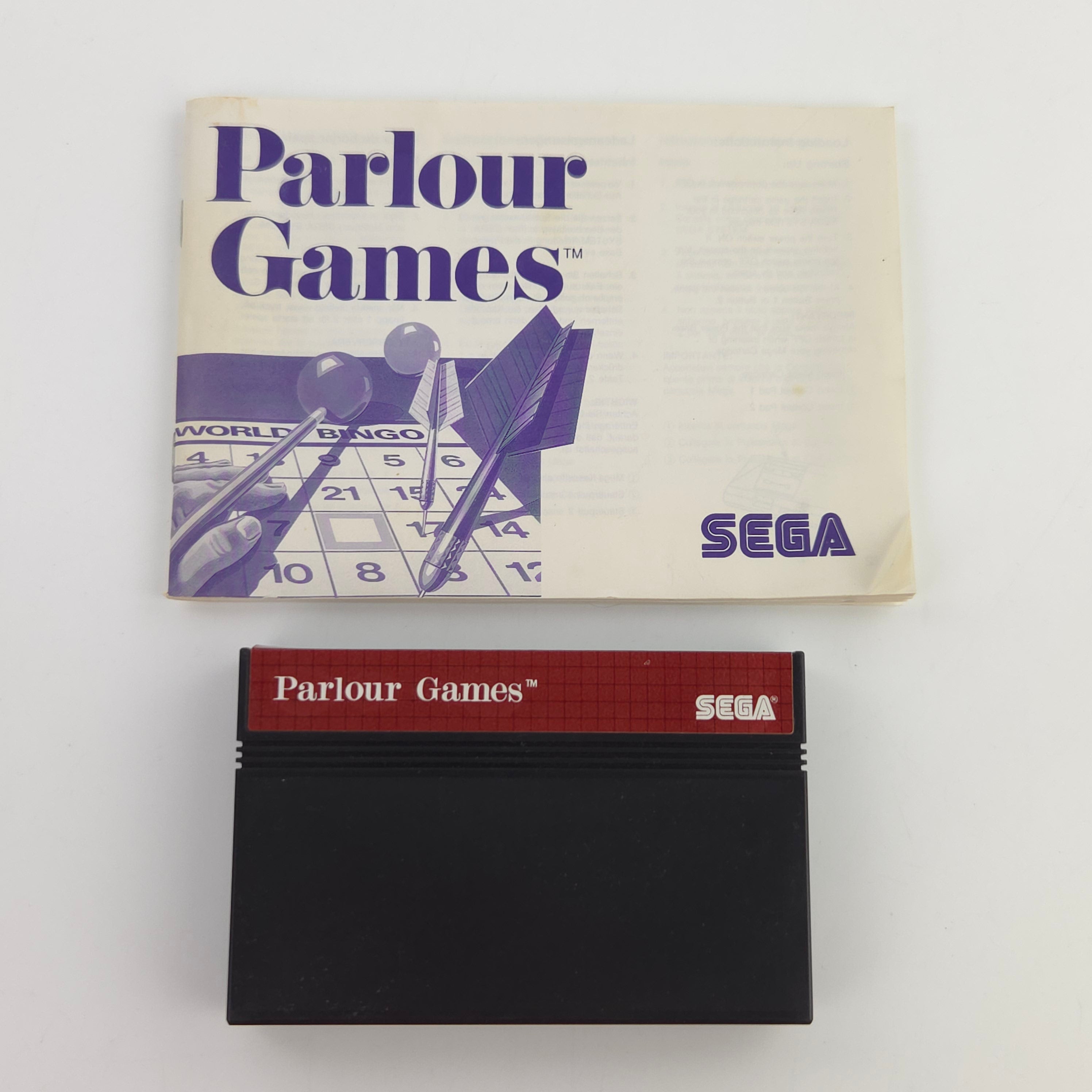 Sega Master System Spiel Parlour Games MS Modul OVP PAL