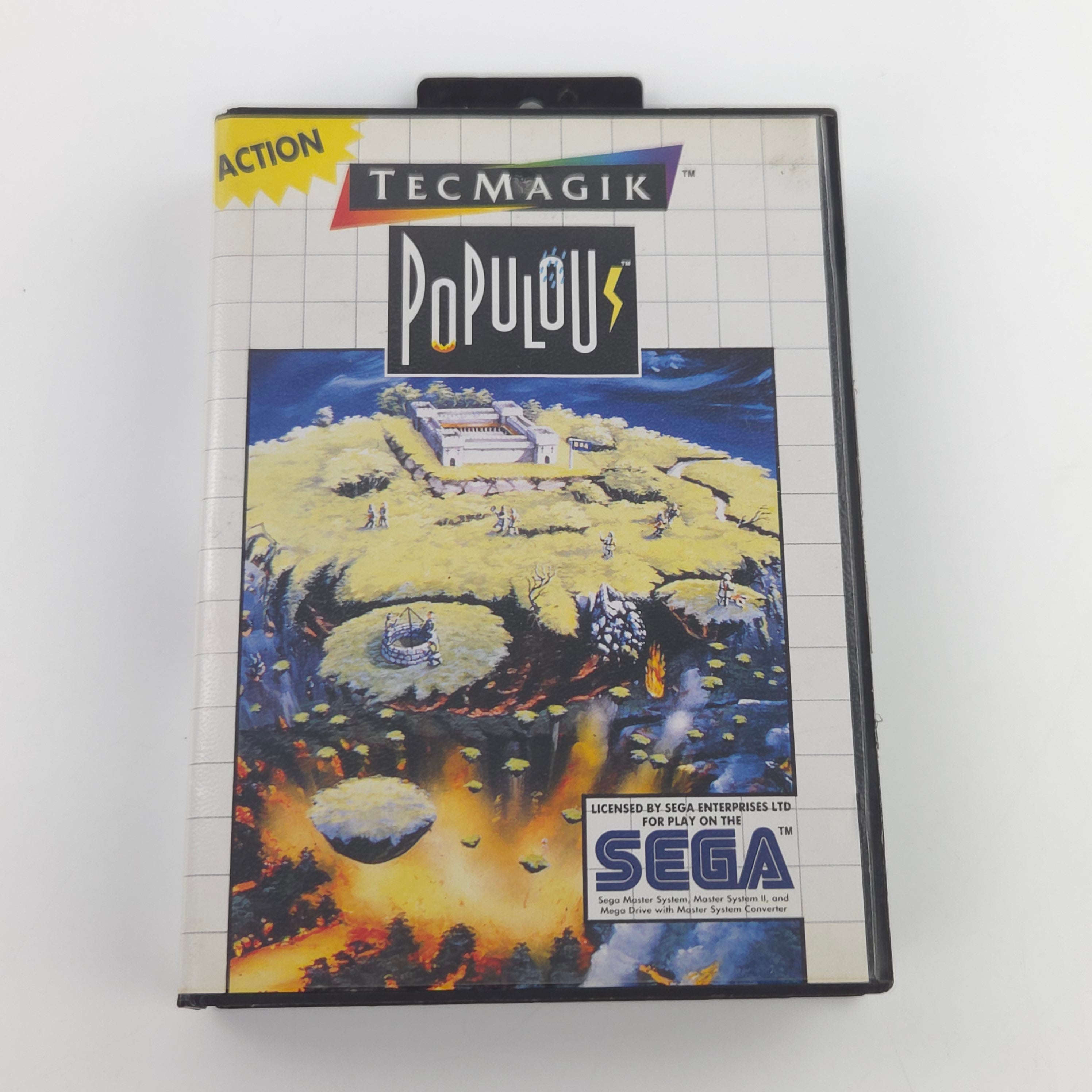 Sega Master System Spiel Populous Tecmagic OVP PAL EUR