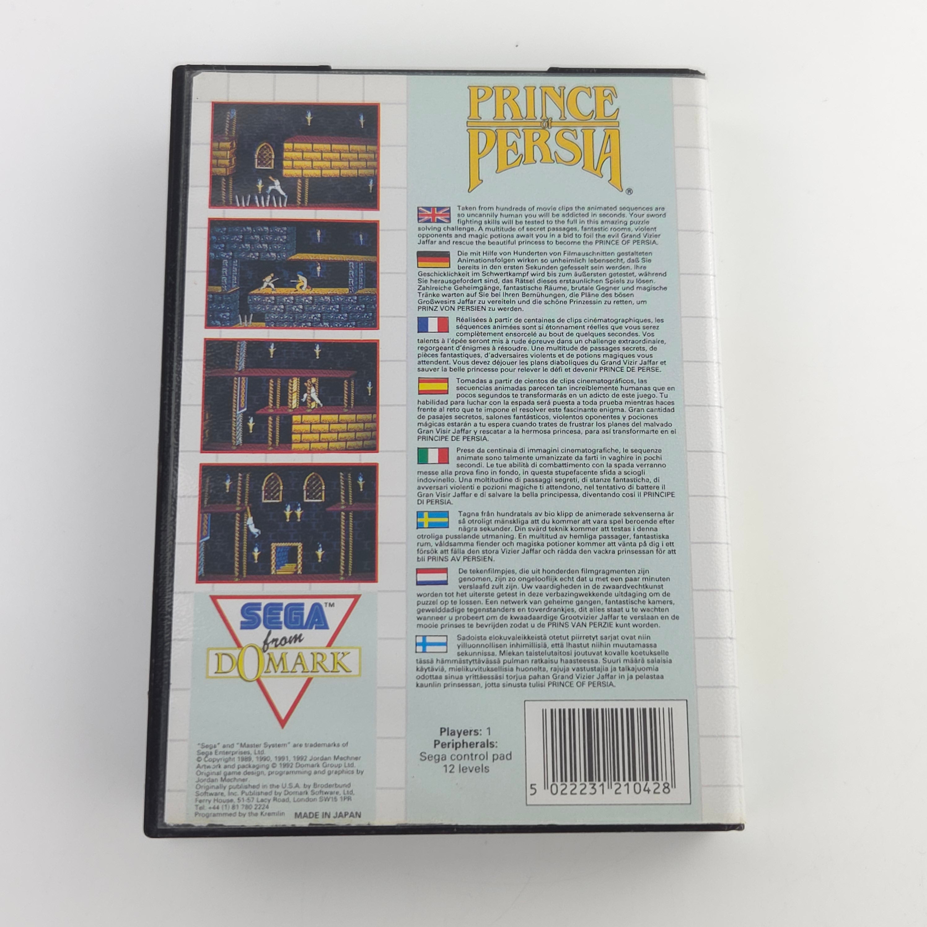 Sega Master System Spiel Prince of Persia OVP PAL EUR