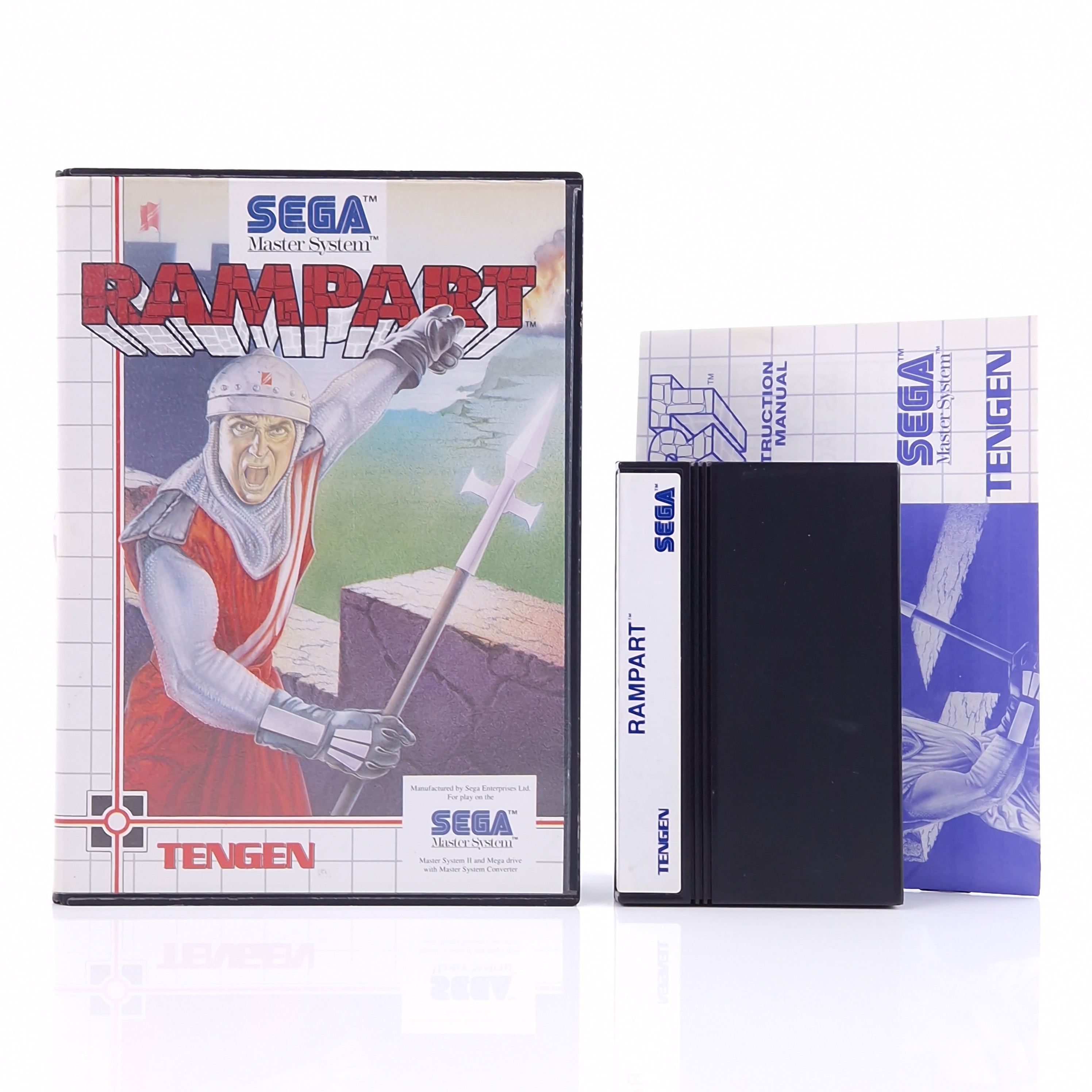 Sega Master System Spiel – Rampart Modul Anleitung OVP PAL
