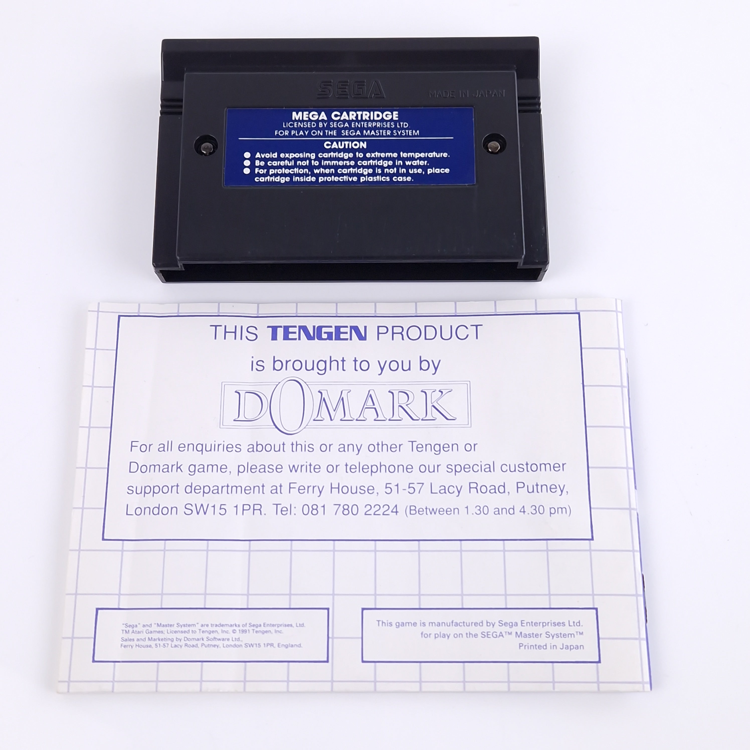 Sega Master System Spiel – Rampart Modul Anleitung OVP PAL