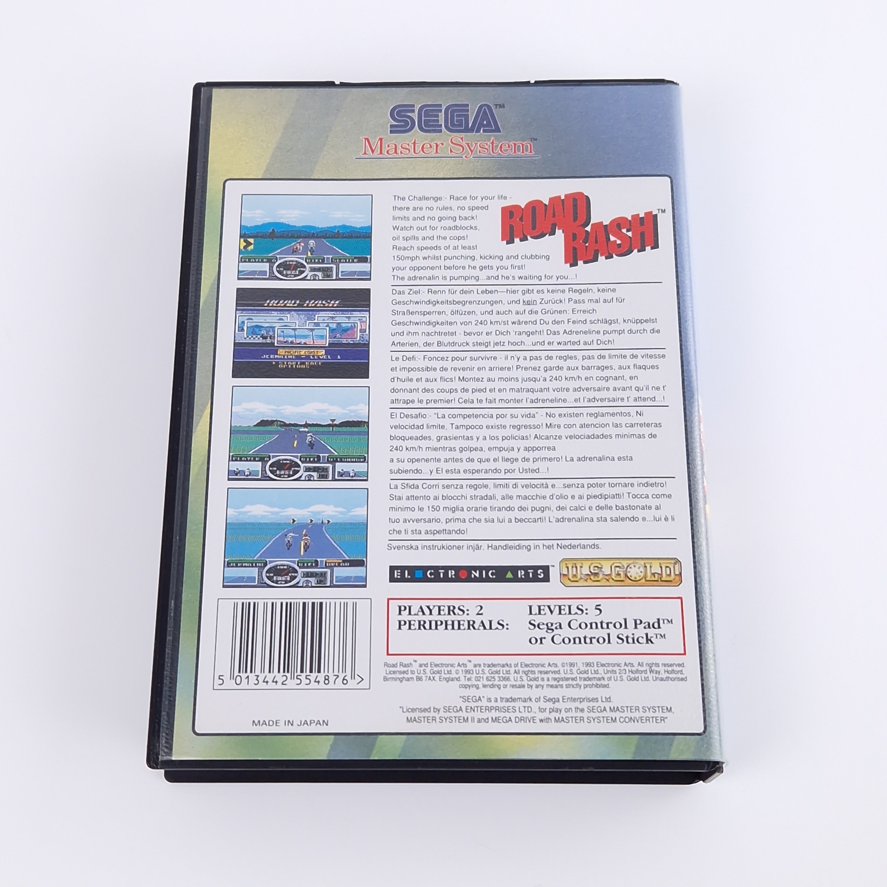 Sega Master System Spiel – Road Rash (PAL OVP Anleitung)