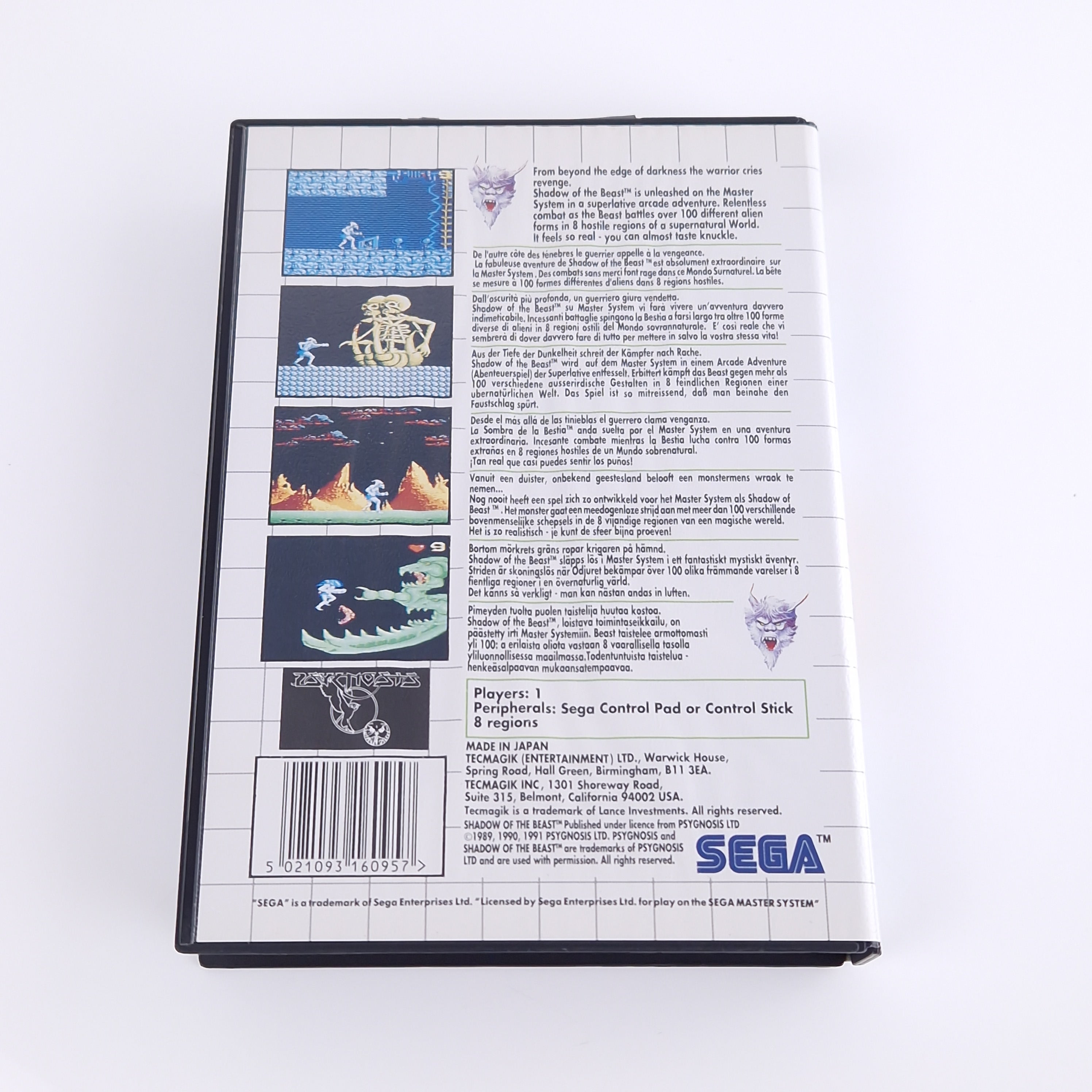Sega Master System Spiel – Shadow of the Beast (PAL OVP)
