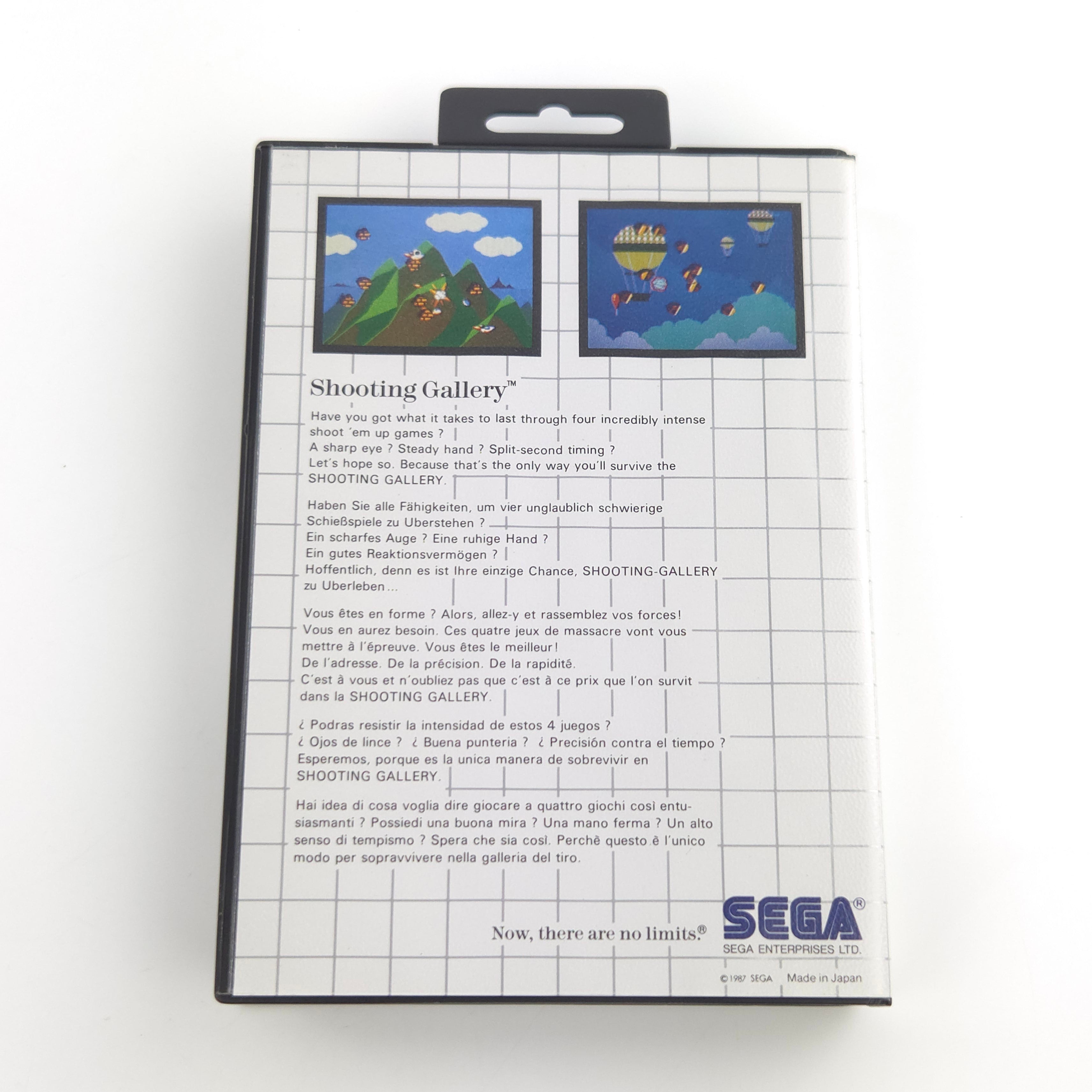 Sega Master System Spiel – Shooting Gallery sticker versiegelt