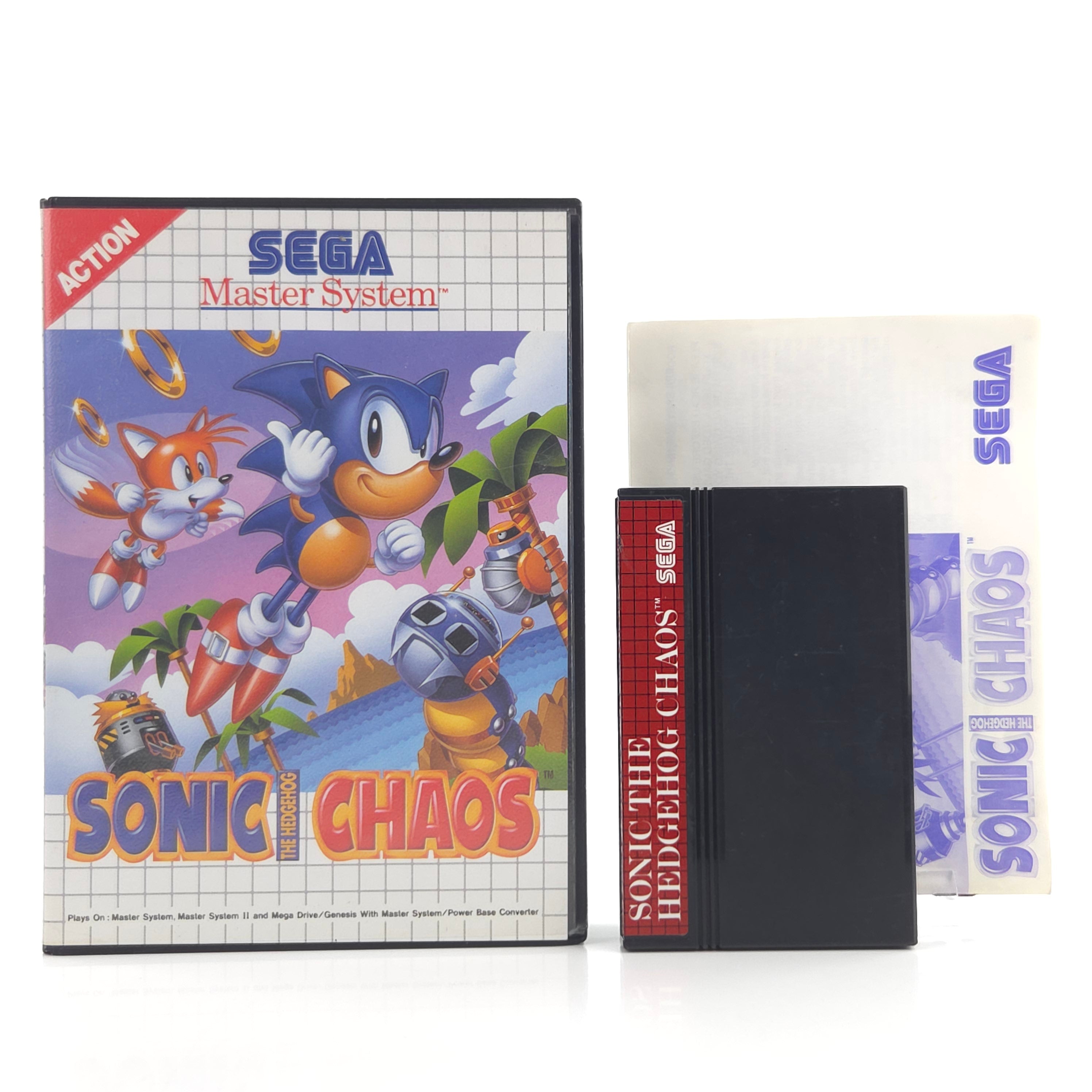 Sega Master System Spiel Sonic Chaos OVP PAL Komplett