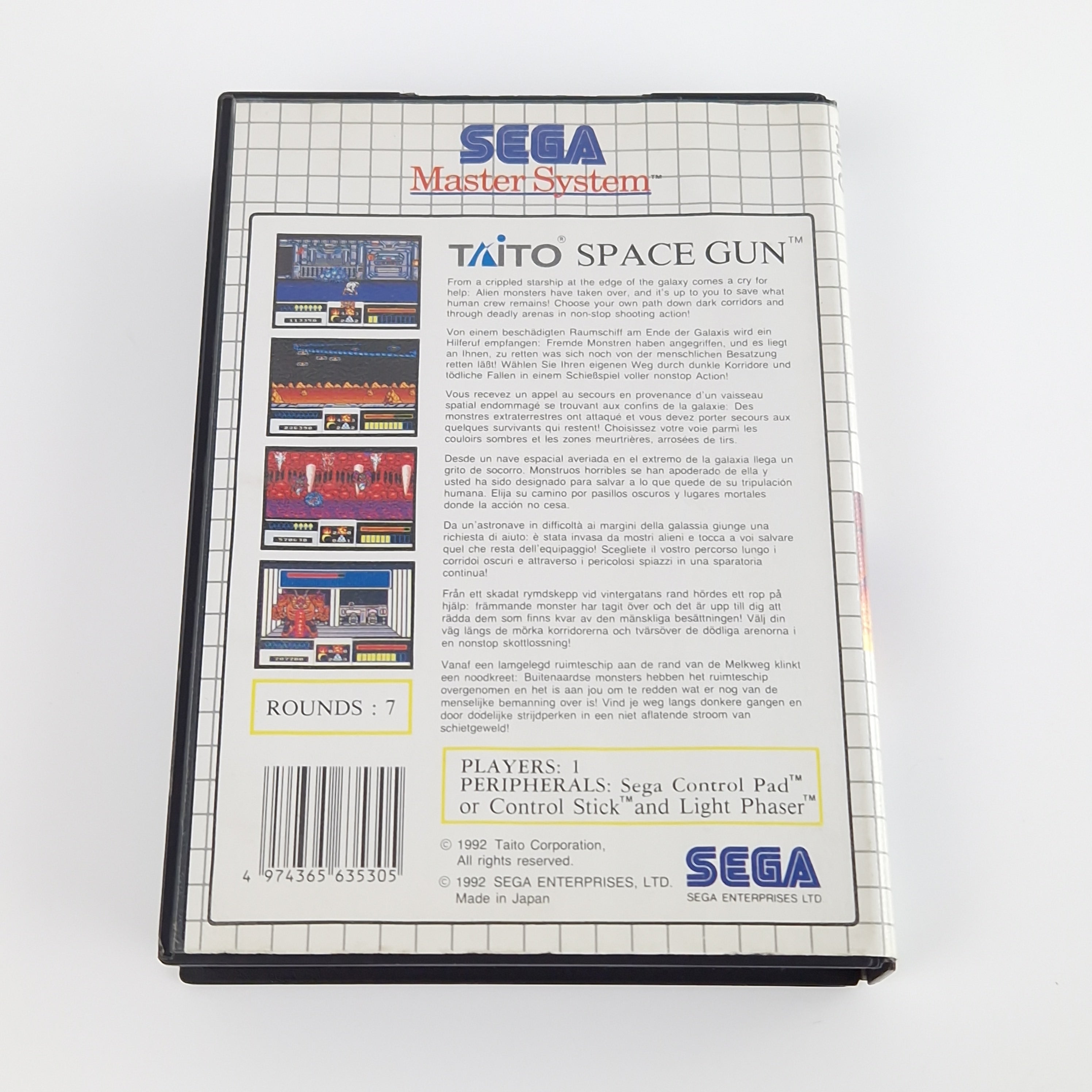 Sega Master System Spiel – Space Gun Modul Anleitung OVP PAL