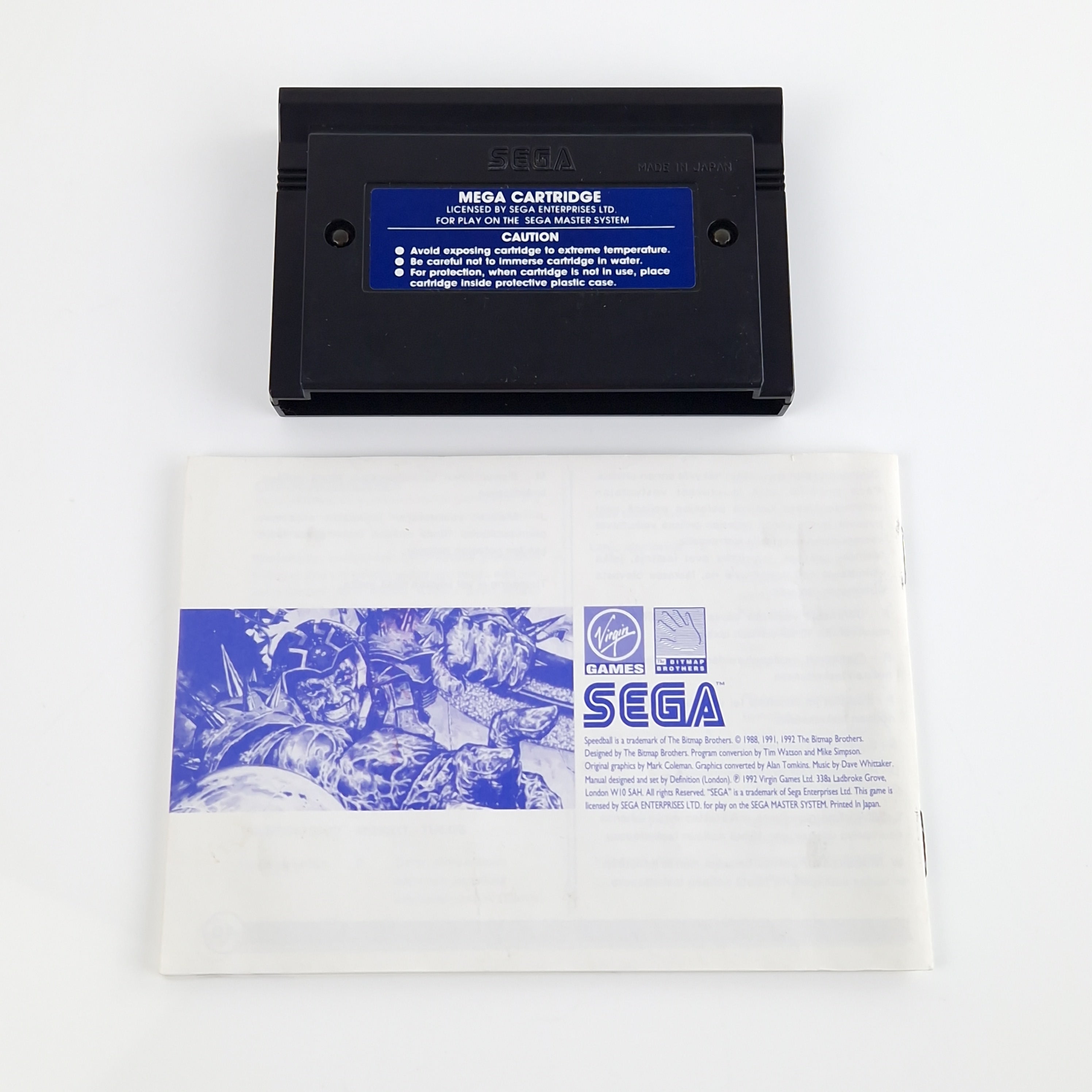 Sega Master System Spiel – Speedball (PAL Anleitung)