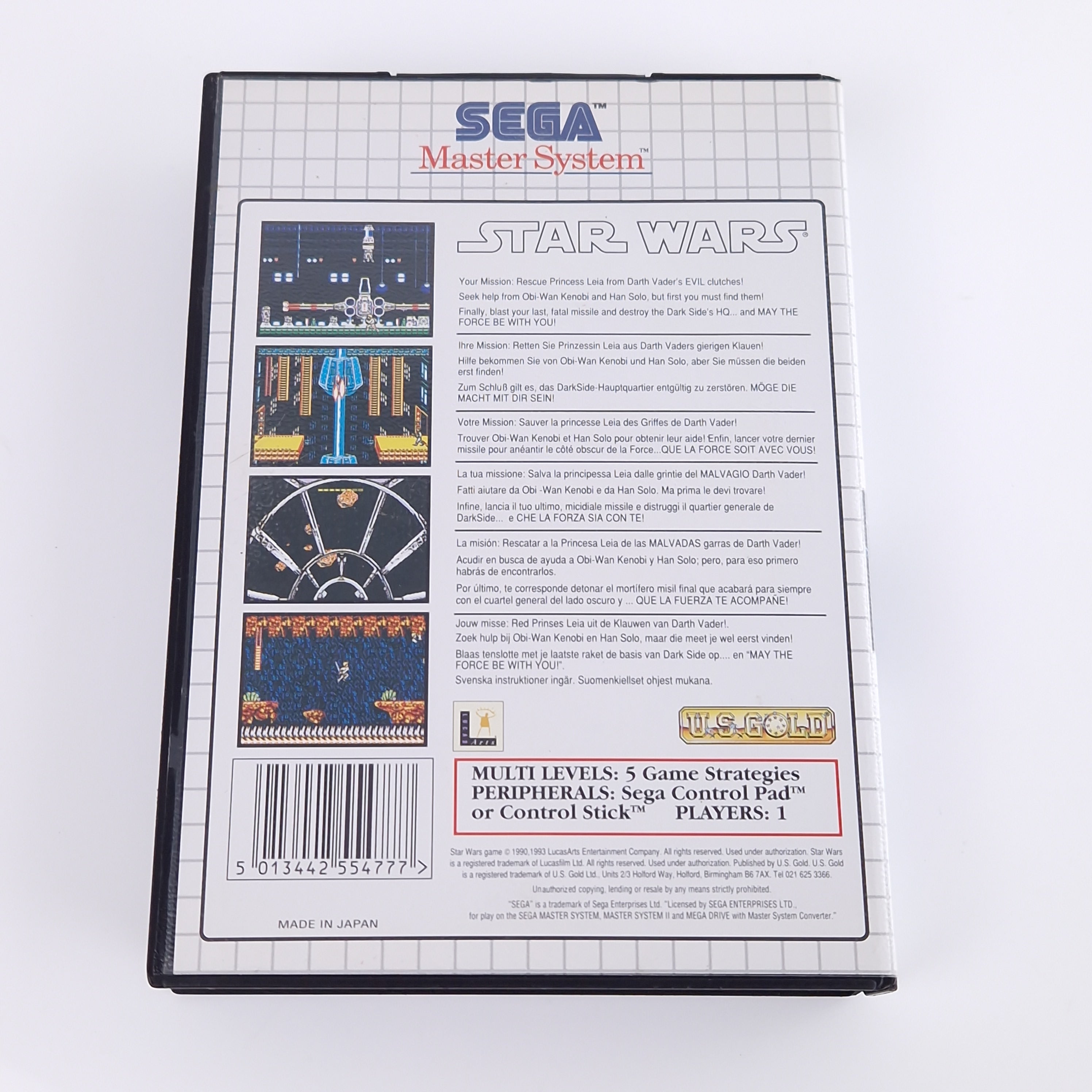 Sega Master System Spiel – Star Wars Modul OVP PAL