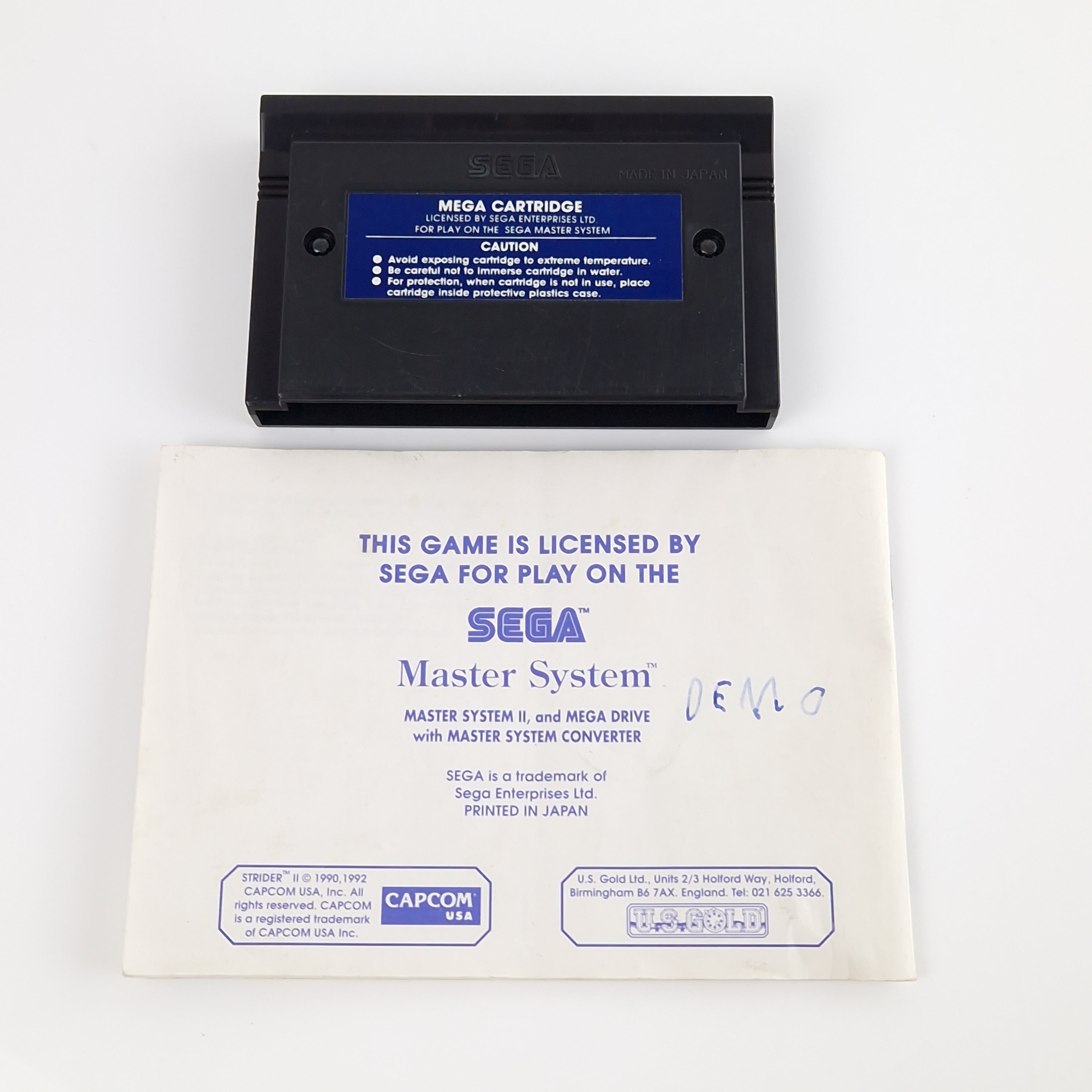 Sega Master System Spiel – Strider II OVP PAL Anleitung