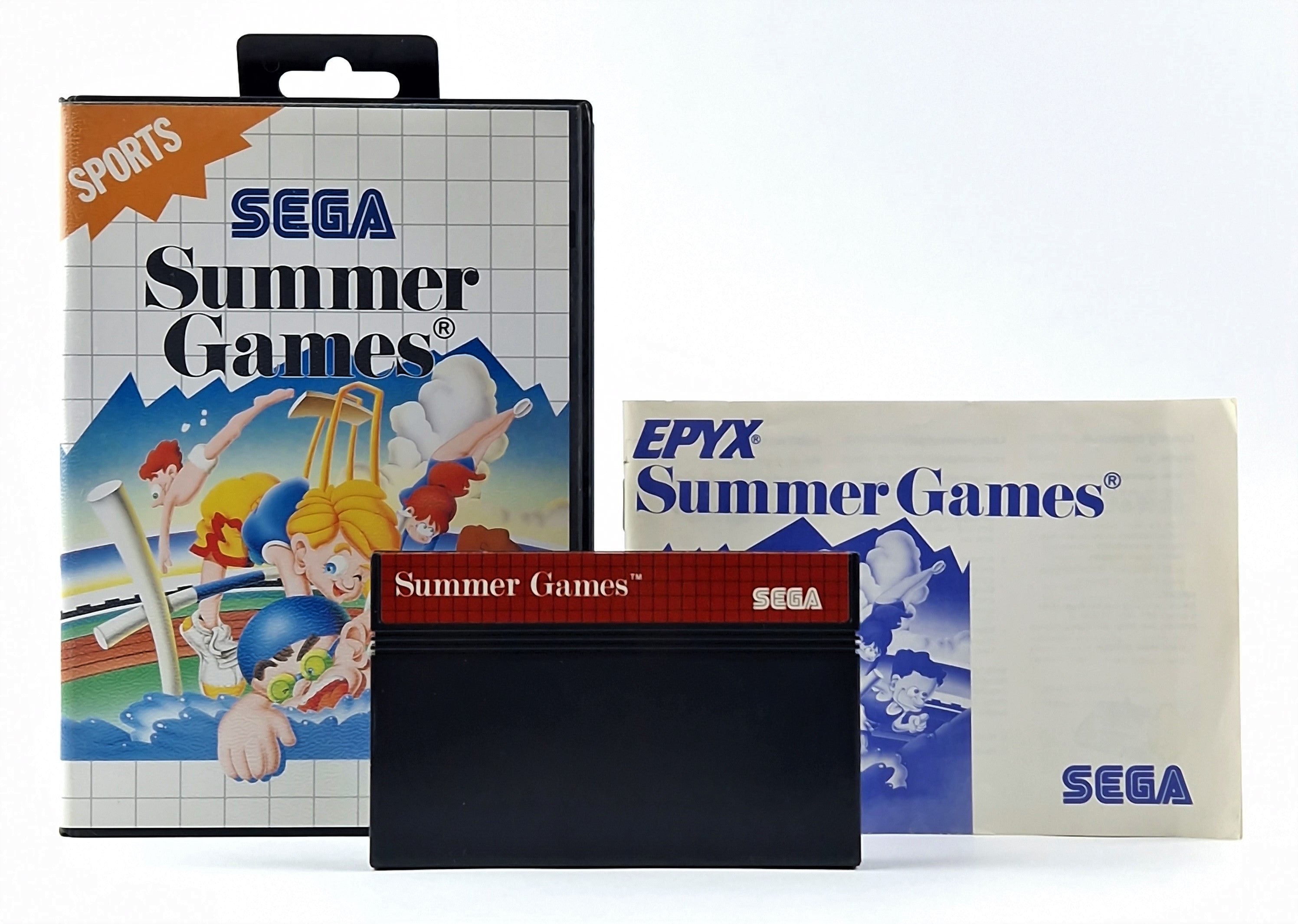 Sega Master System Spiel – Summer Games OVP PAL Modul
