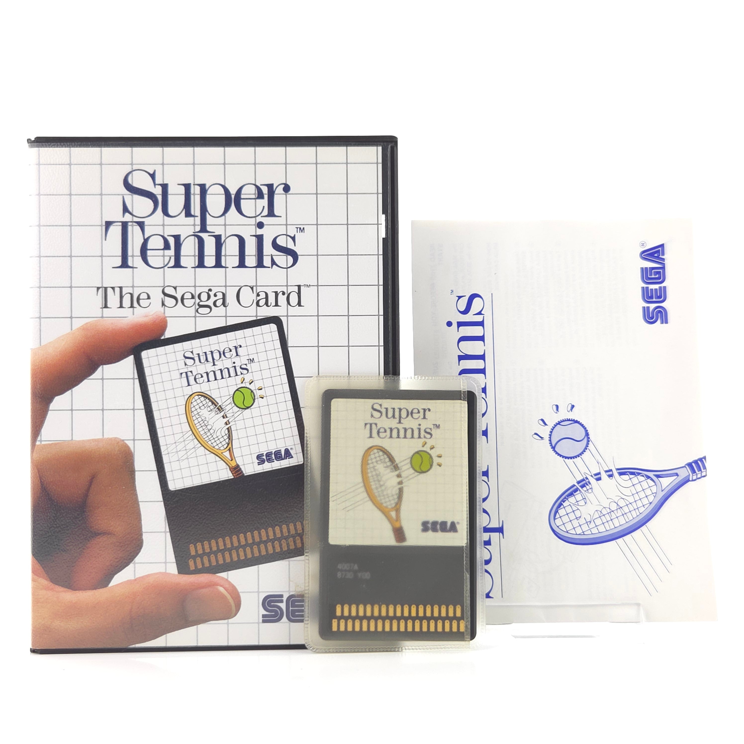 Sega Master System Spiel Super Tennis Card OVP PAL 1986