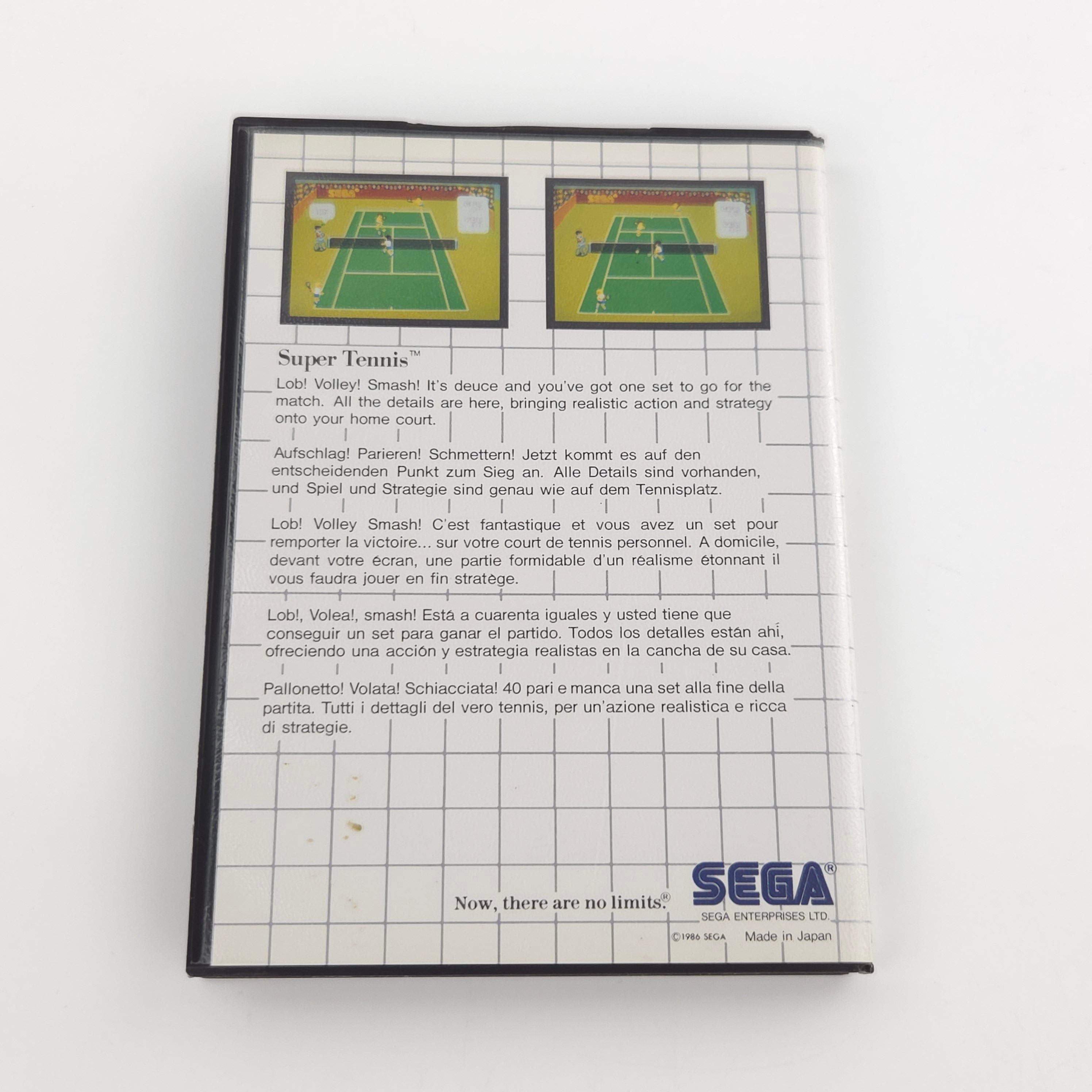 Sega Master System Spiel Super Tennis Card OVP PAL 1986