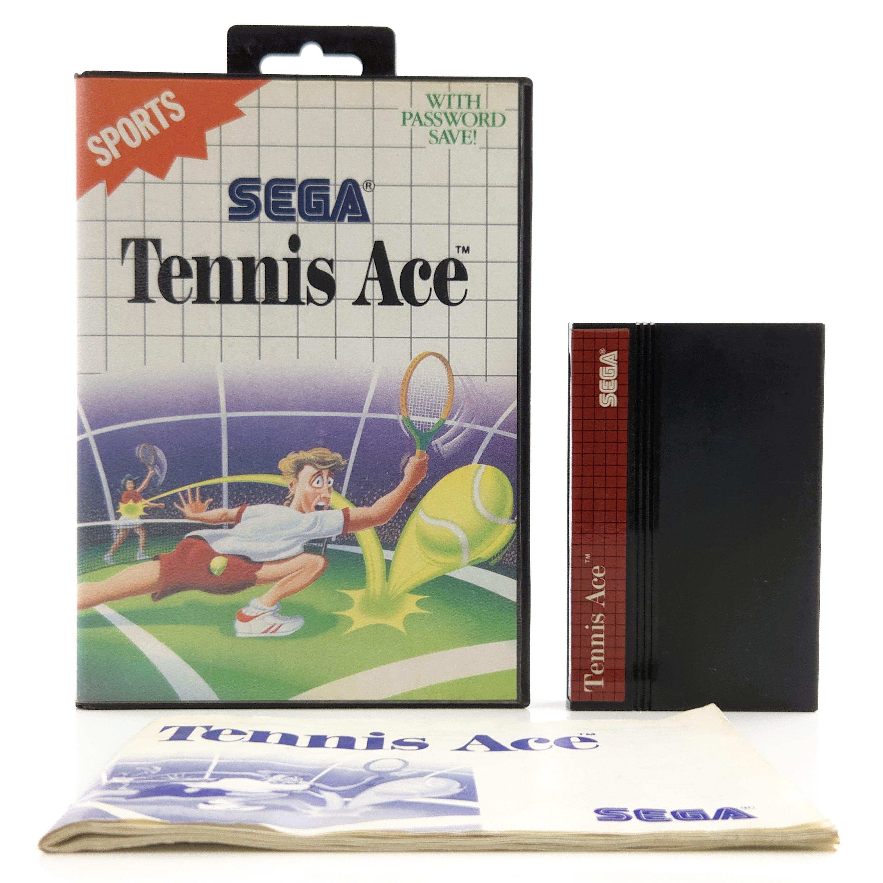 Sega Master System Spiel – Tennis Ace Modul OVP PAL