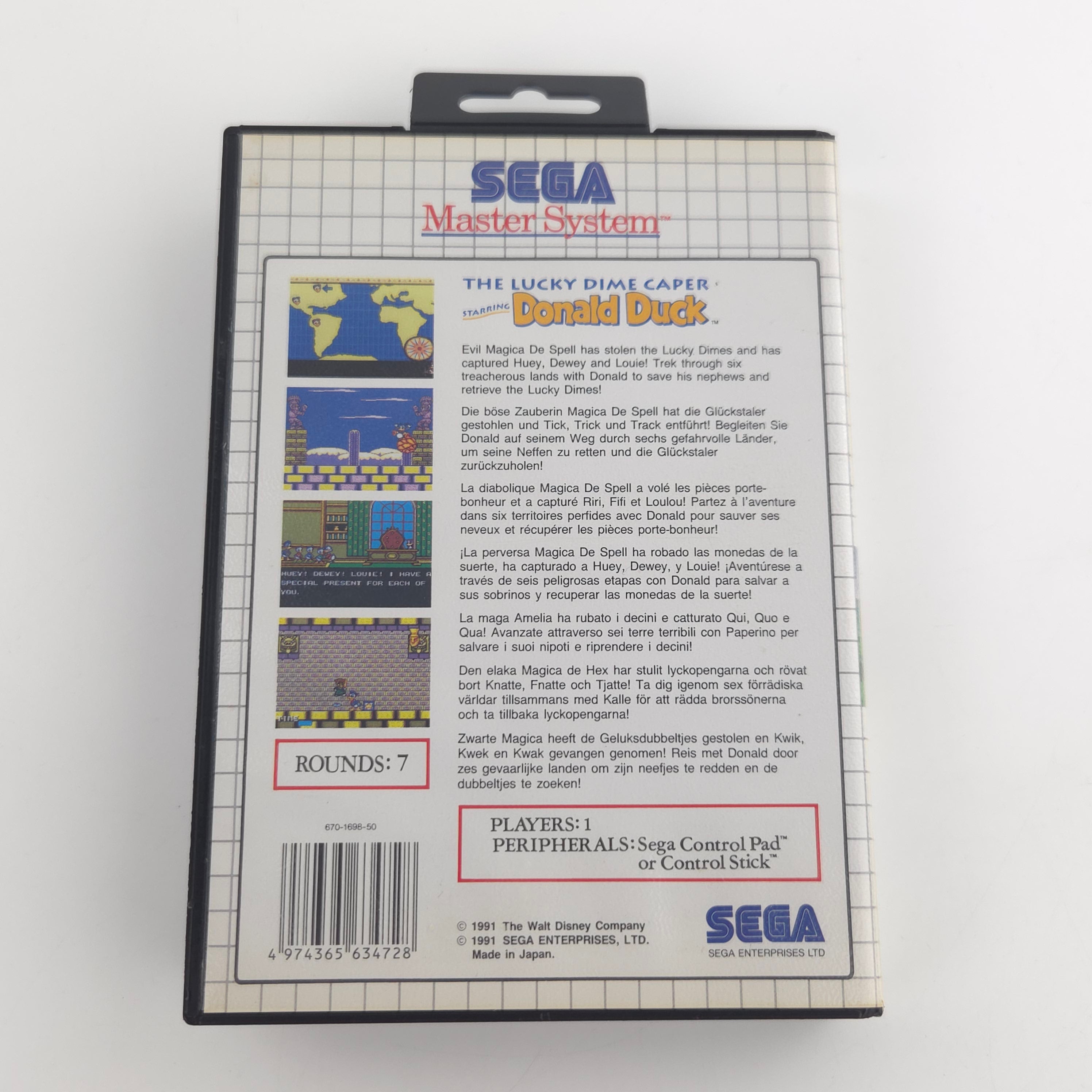 Sega Master System Spiel The Lucky Dime Caper PAL EUR