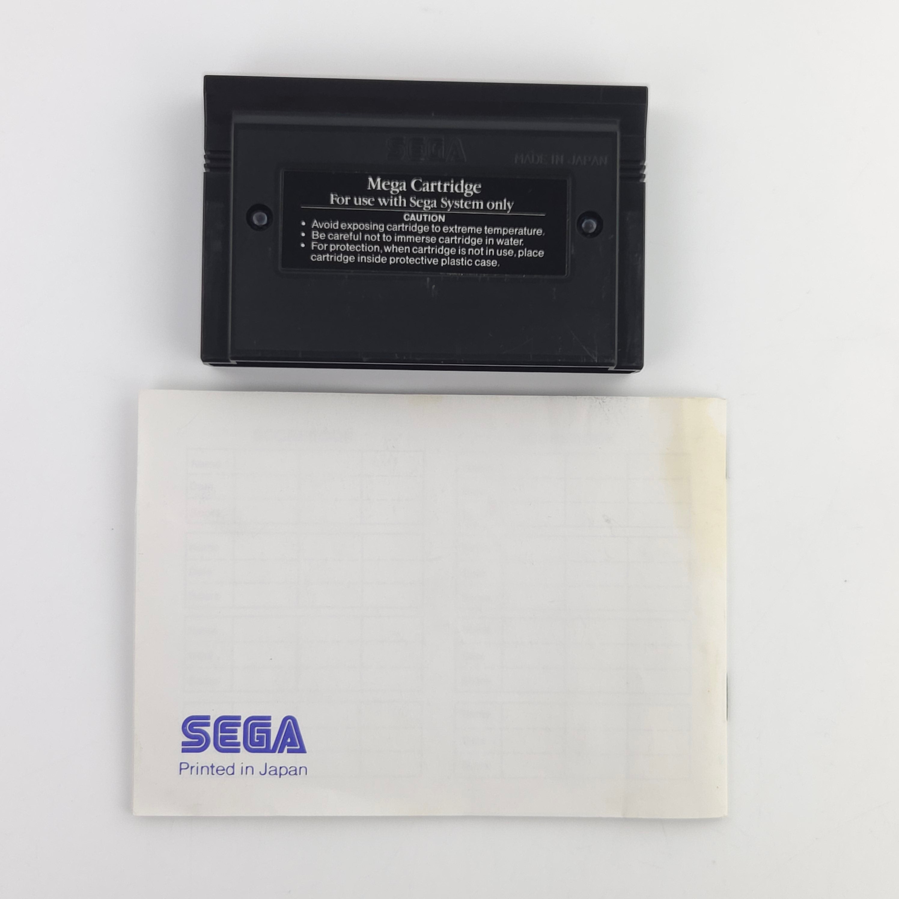 Sega Master System Spiel: The Ninja - Modul Anleitung OVP (PAL EUR)