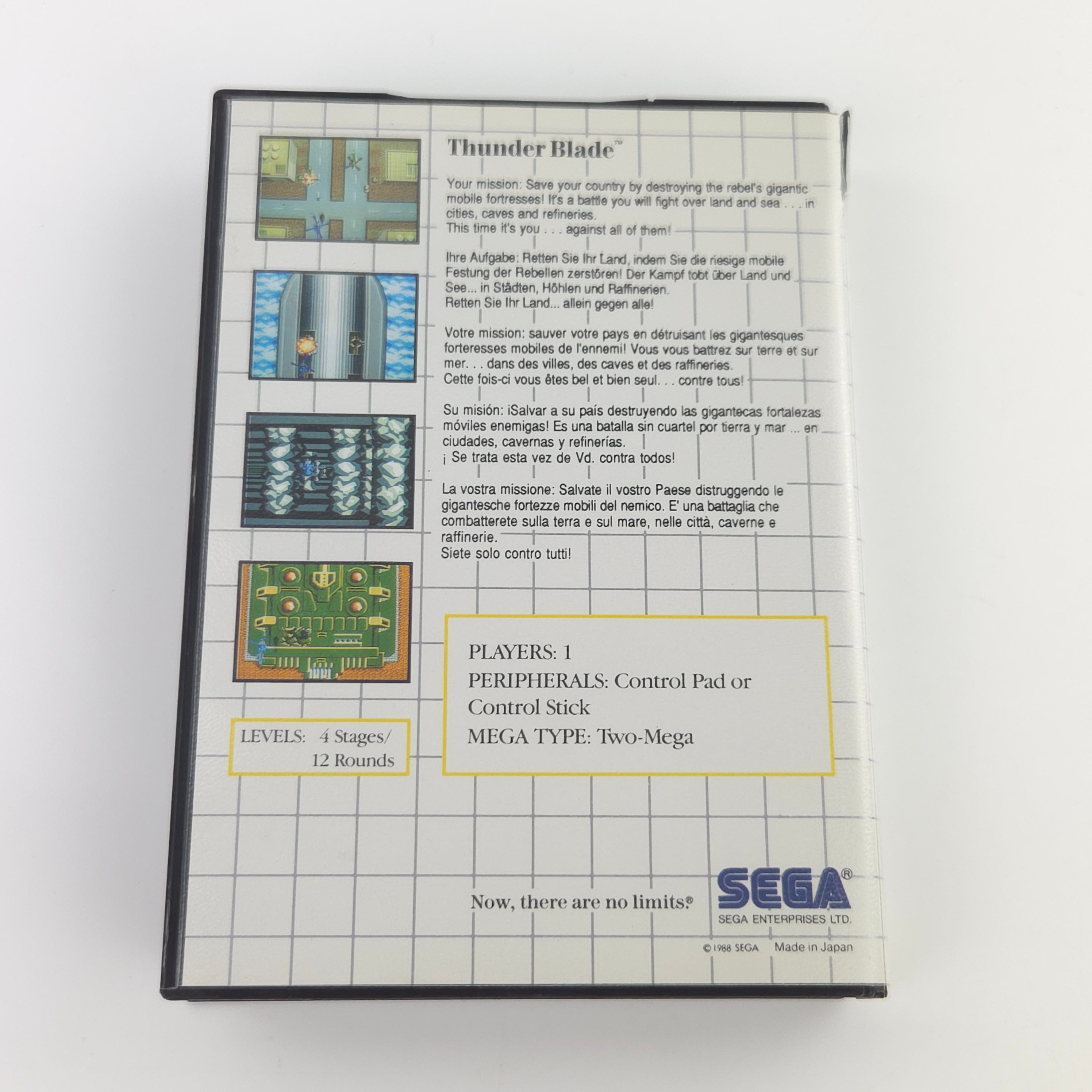 Master System Spiel Thunder Blade MS OVP PAL EUR 1988