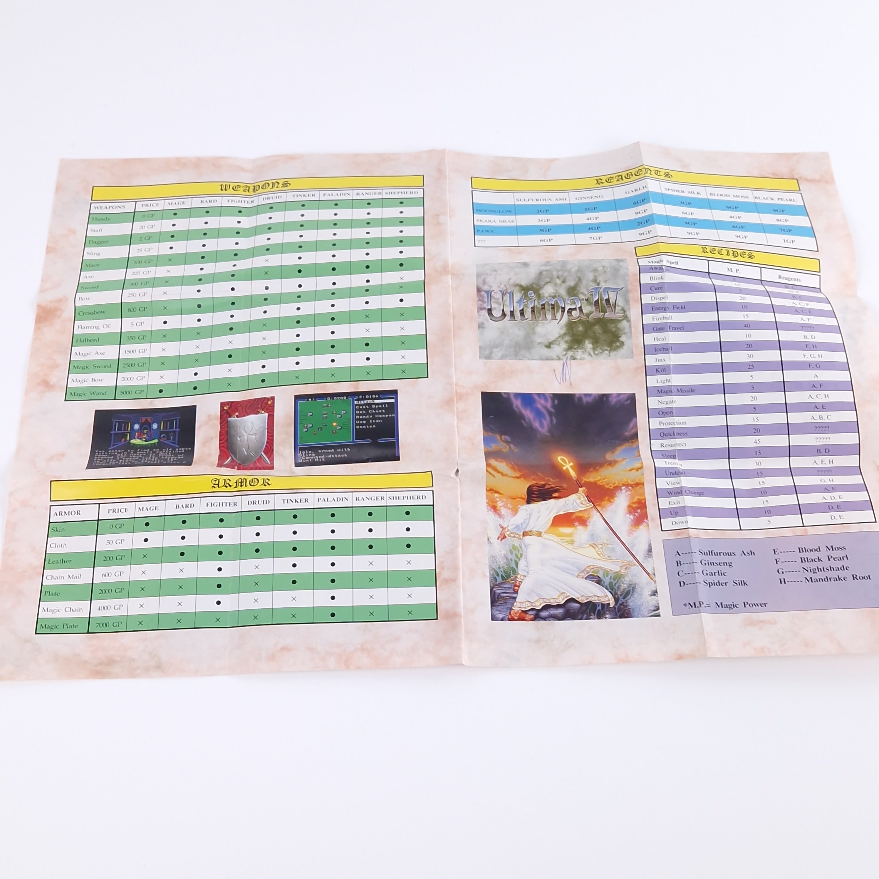 Sega Master System Spiel – Ultima IV Map OVP PAL