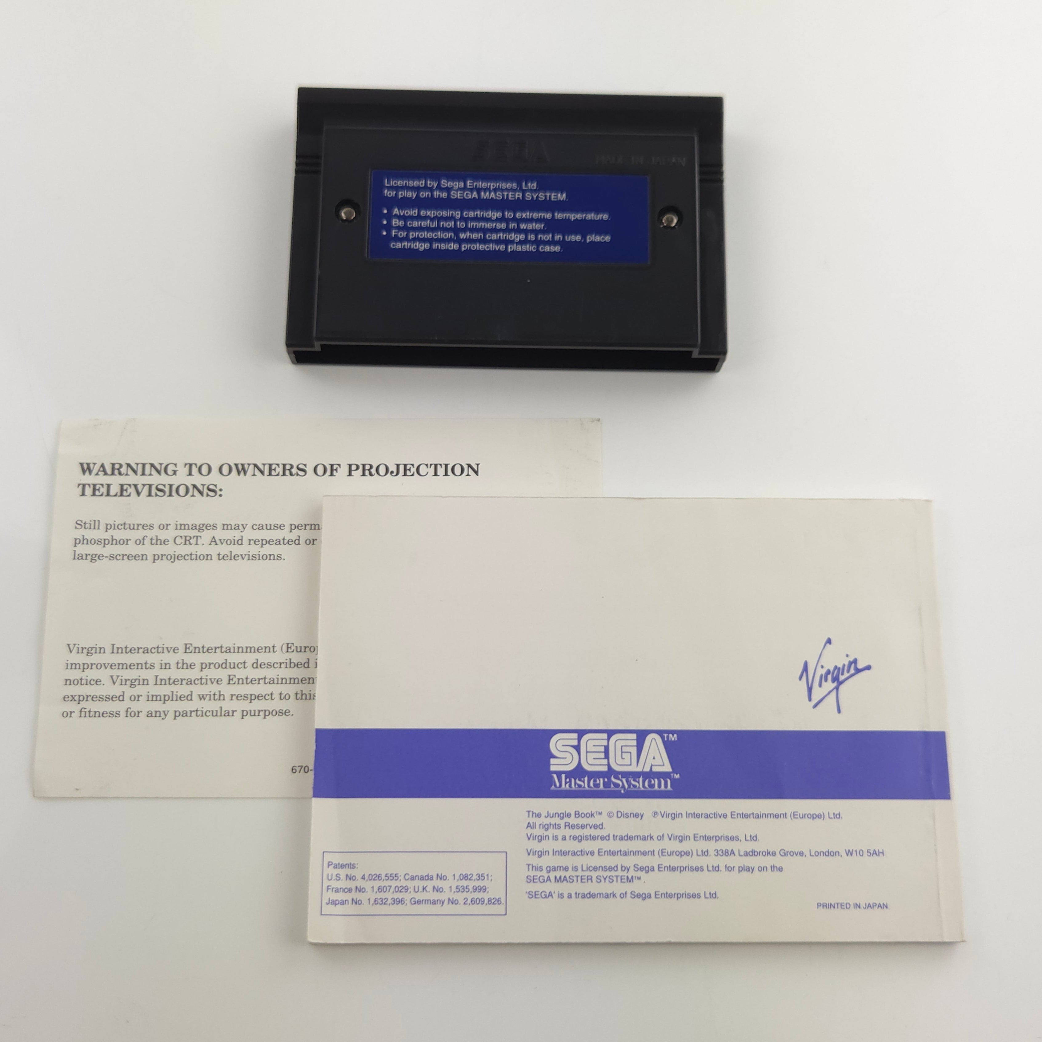 Sega Master System Spiel – Walt Disney Das Dschungelbuch OVP PAL