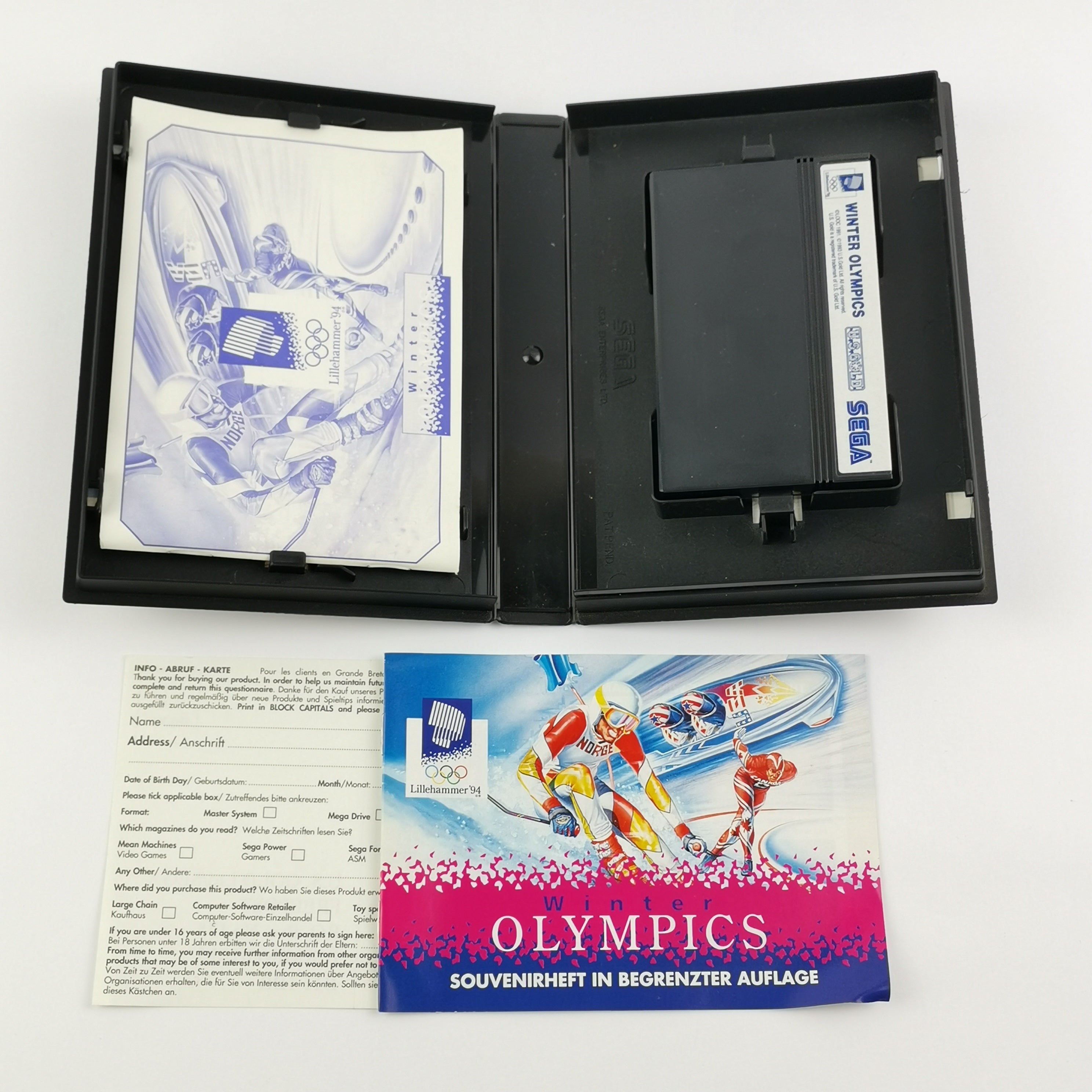 Sega Master System Spiel – Winter Olympics OVP Anleitung