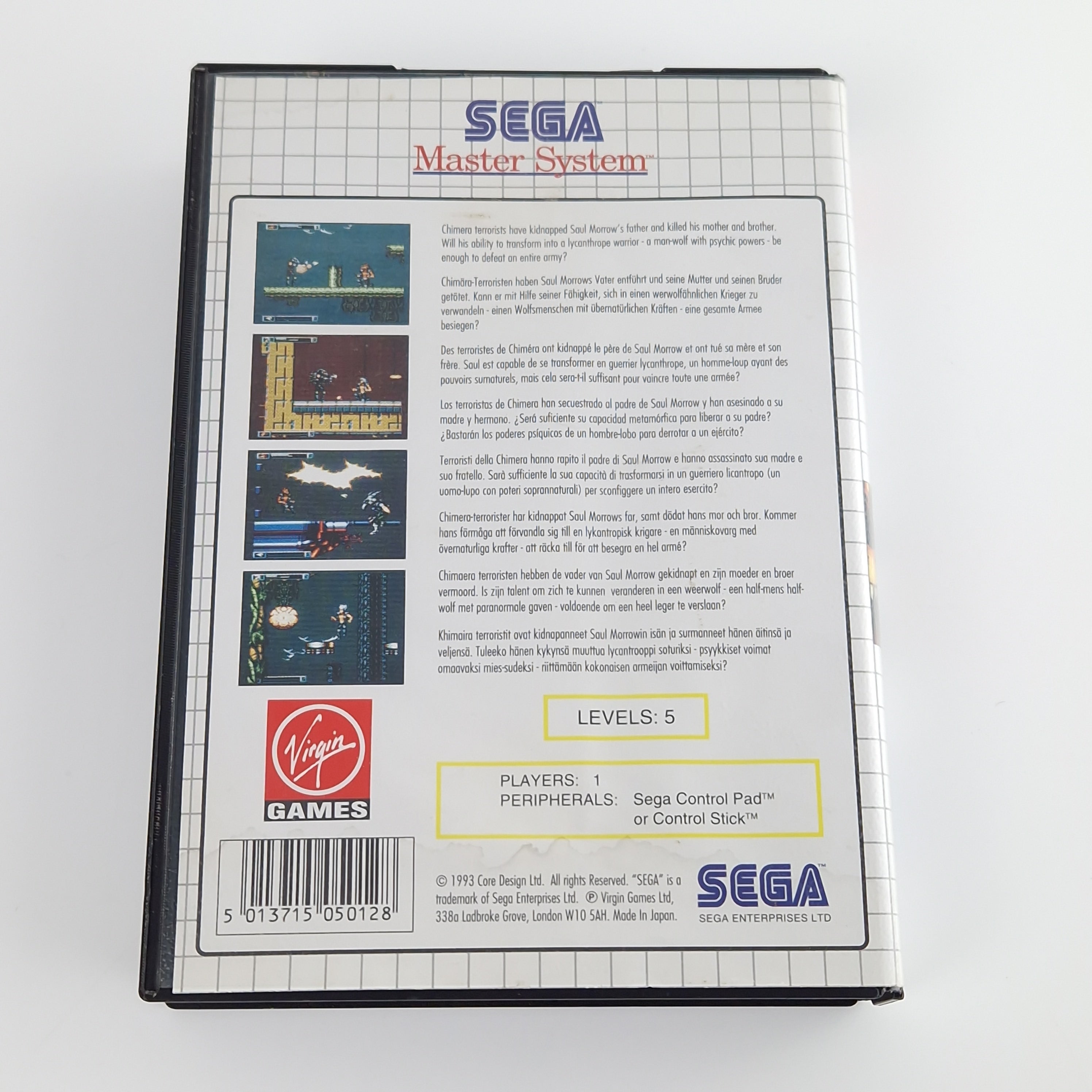 Sega Master System Spiel – Wolfchild Modul OVP ohne Anleitung