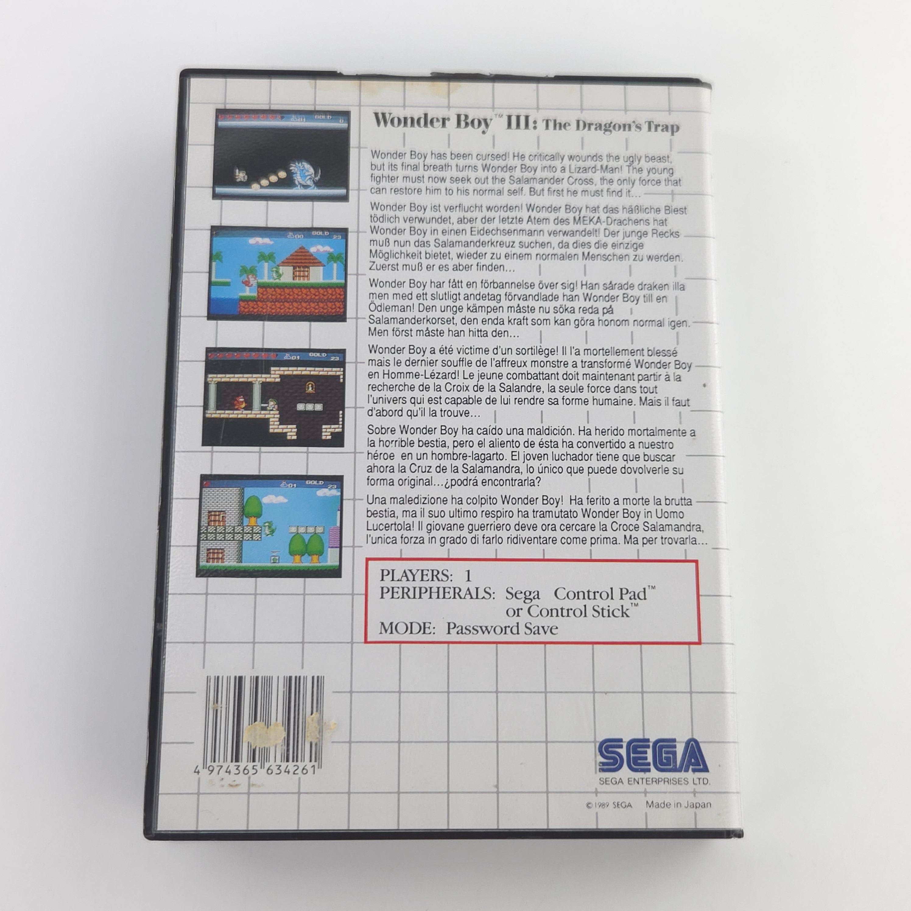 Sega Master System Spiel: Wonder Boy III The Dragon´s Trap - OVP (PAL EUR)