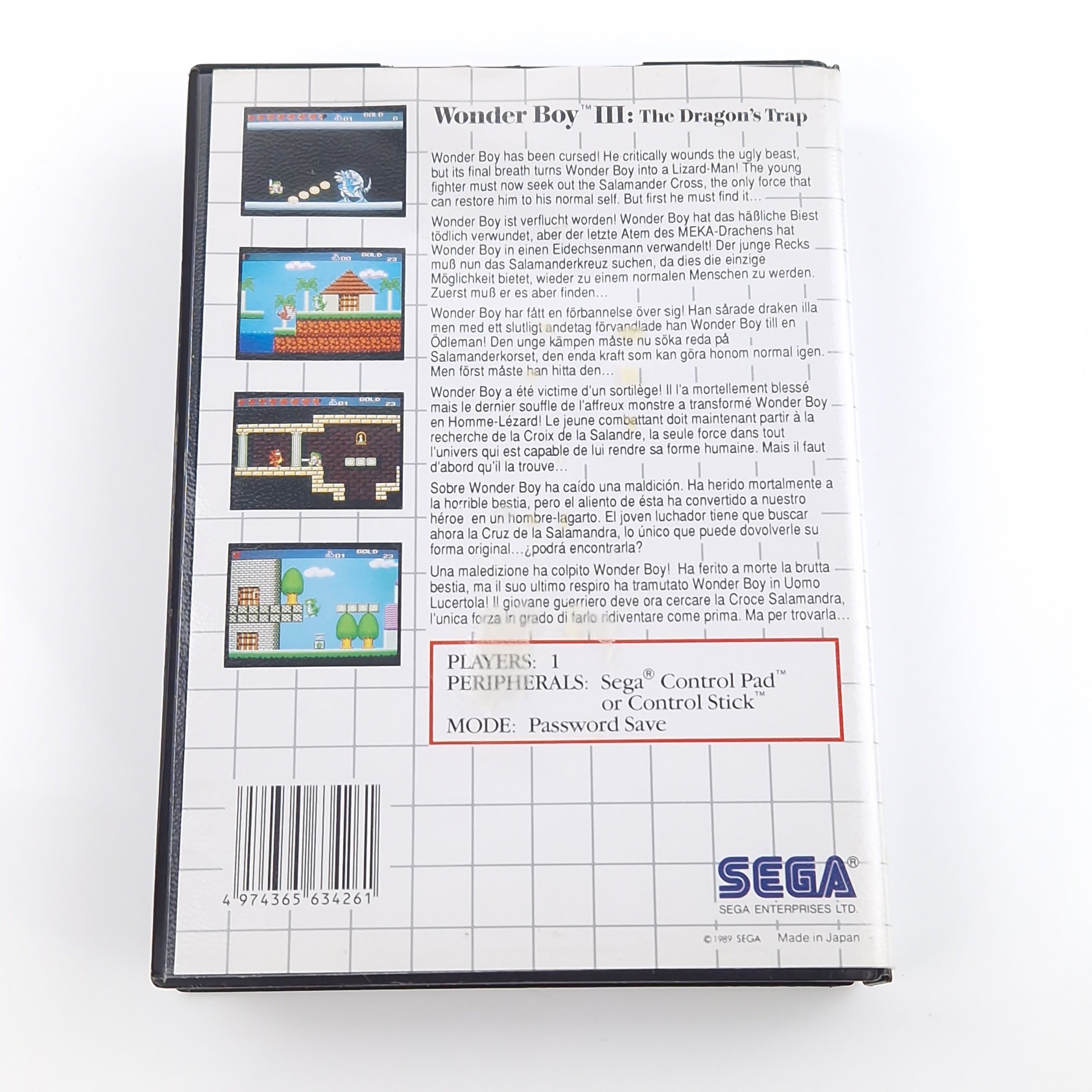 Sega Master System Spiel – Wonder Boy III The Dragons Trap OVP